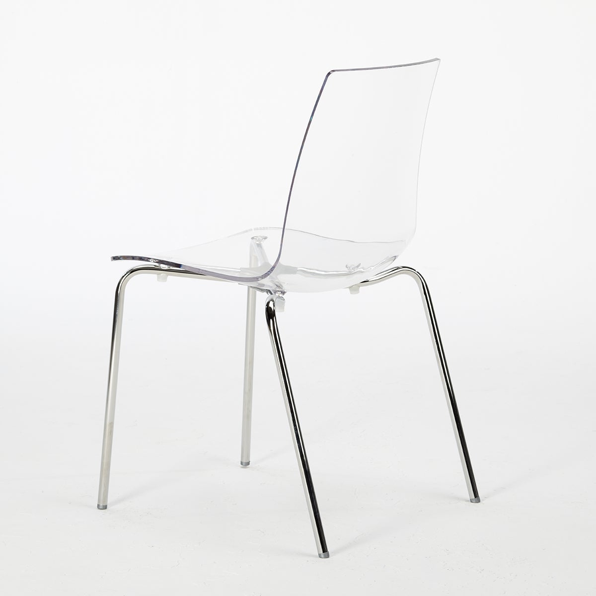 Sedie bar cucina gambe acciaio impilabile Lollipop Grand Soleil - Trasparente - 8