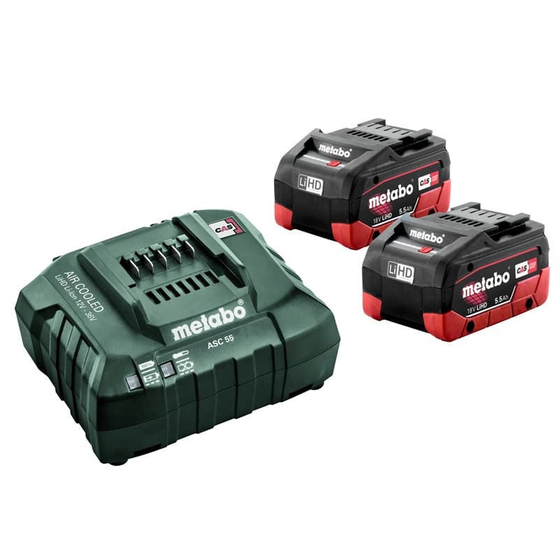 Zestaw Baterii i Ładowarki Metabo 18V LiHD 5,5 Ah Szybki