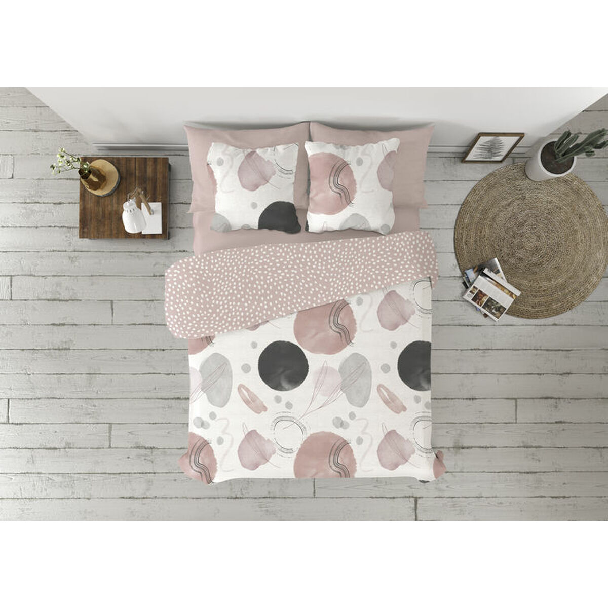 Juego de funda nórdica pierre cardin edesia rosa cama de 90 3 piezas