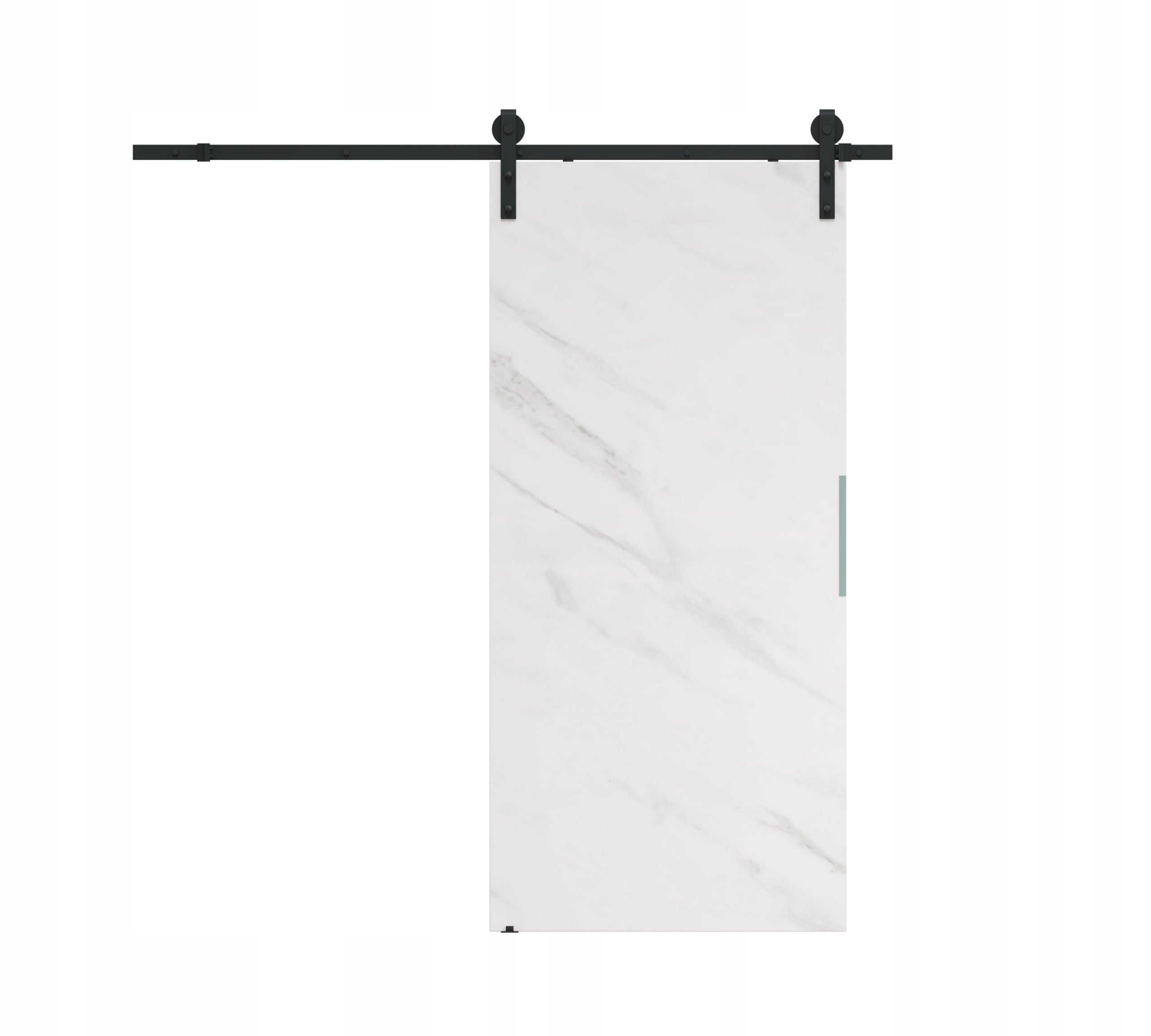 Drzwi przesuwne 80 naścienne ALFA LOFT 01 Marmur Biały 85+system przesuwny