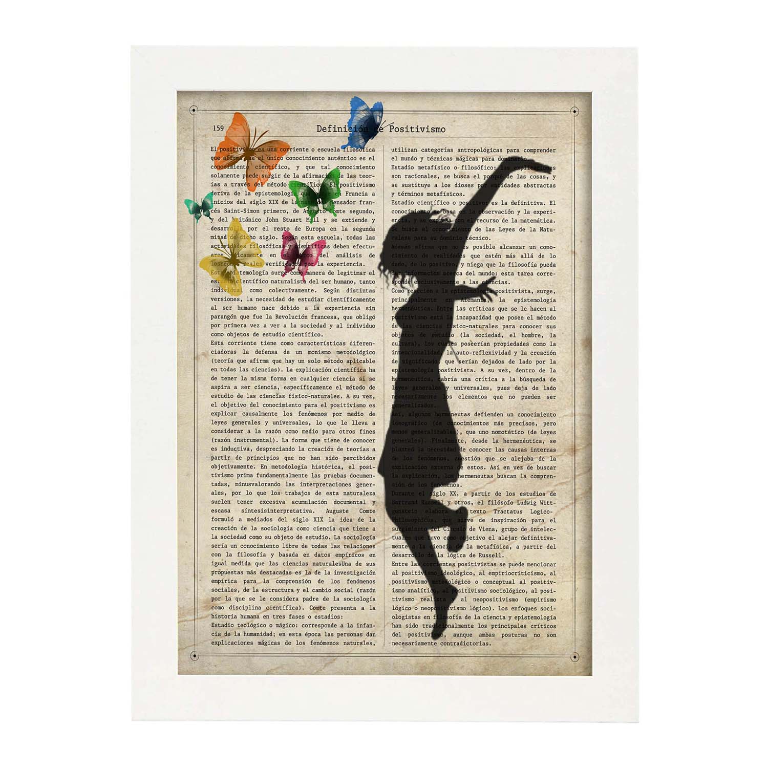 Poster de nina saltando. lamina para ninas con imagenes de chicas pequenas. marco negro - a3