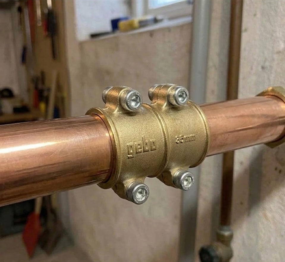 GEBO Collier de réparation en laiton pour tube cuivre Ø 22 mm - 4