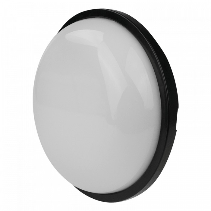 Plafon Torton okrągły czarno-biały LED 20W 4000K 1800lm wym: 7 x 21,8 cm IP65 tworzywo sztuczne Ecolight