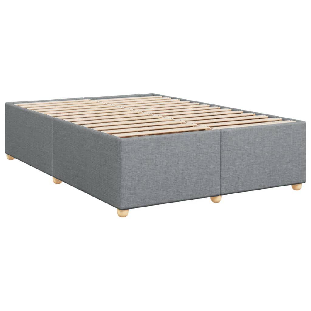 Cadre de lit sans matelas gris clair 140 x 200 cm tissu - 3