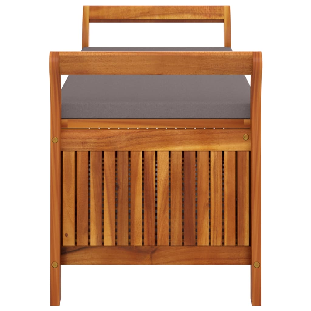 Panca da giardino mobile da giardino per esterni terrazza portaoggetti con cuscino 126 x 50 x 60 cm legno 02_0011807 - 5