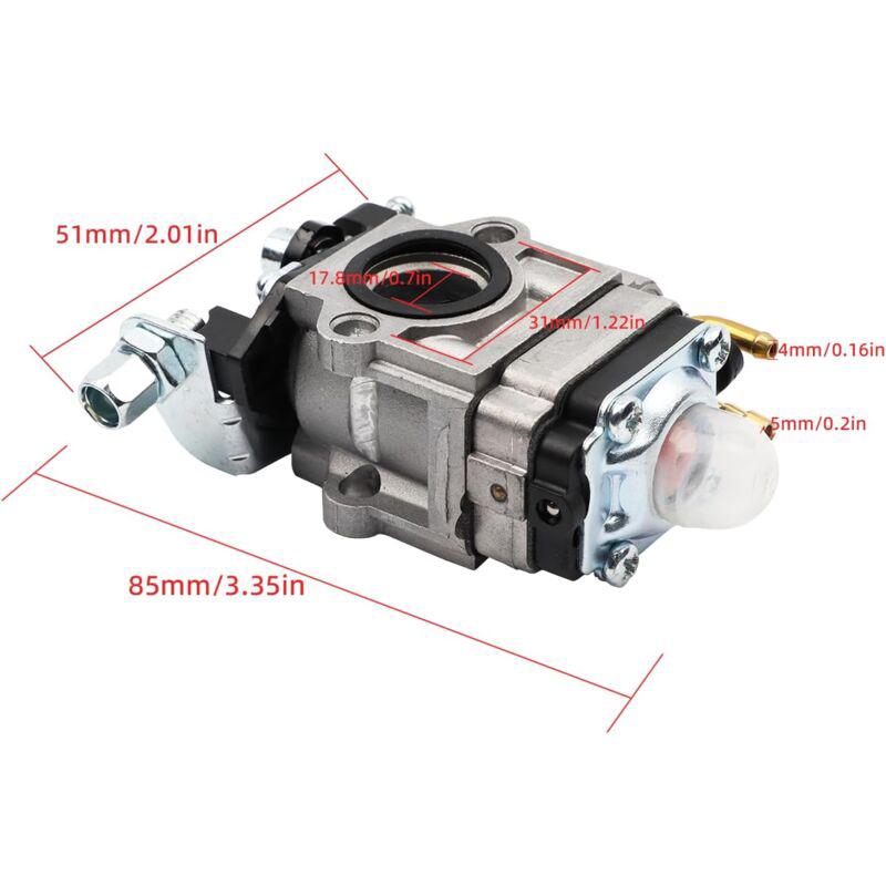 Carburateur pour débroussailleuse 52cc 49cc 43cc Carbu Kit avec Joint, Tuyau, Bougie d'allumage et Filtre à Essence.carburateur debroussailleuse - 2