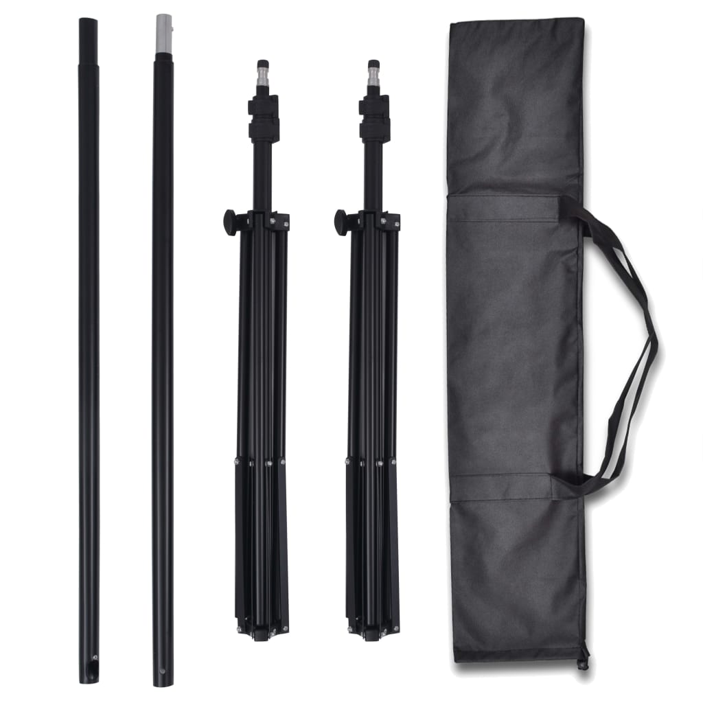 Kit studio fotografico e 3 fondali regolabili in cotone 3x3 m - 4