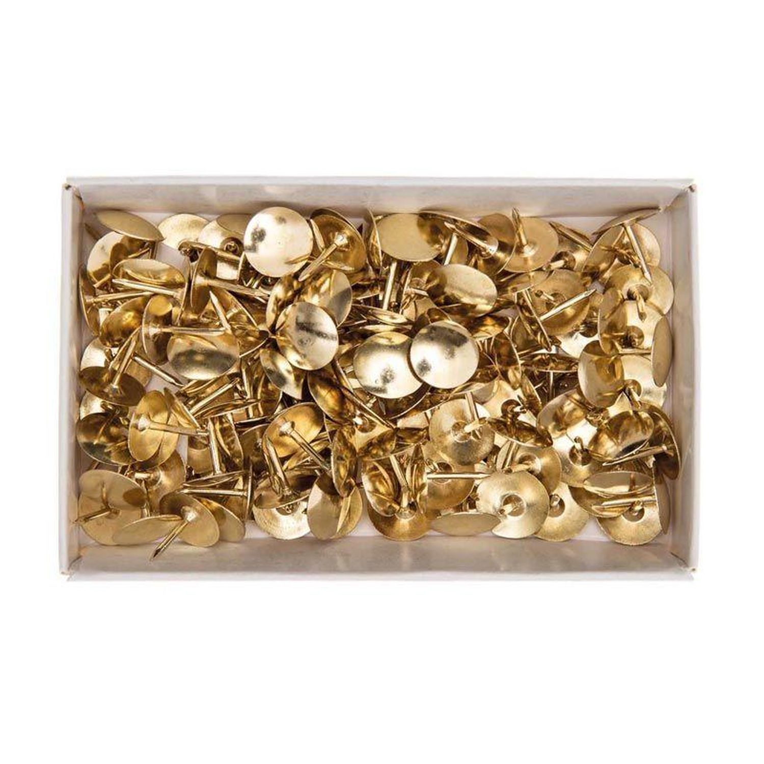 50 Punaises Dorées 10mm TSI - Laiton Brillant Boîte De Rangement