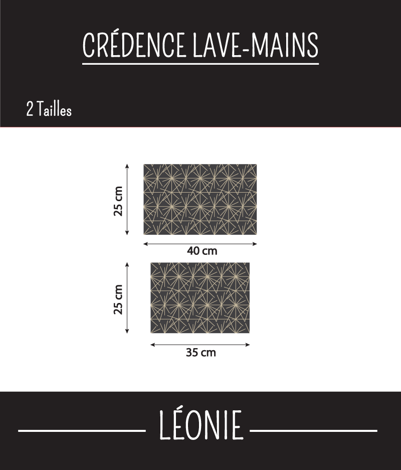 Crédence adhésive Lave-mains LEONIE 40 cm x 25 cm Ma Nouvelle Déco - 2