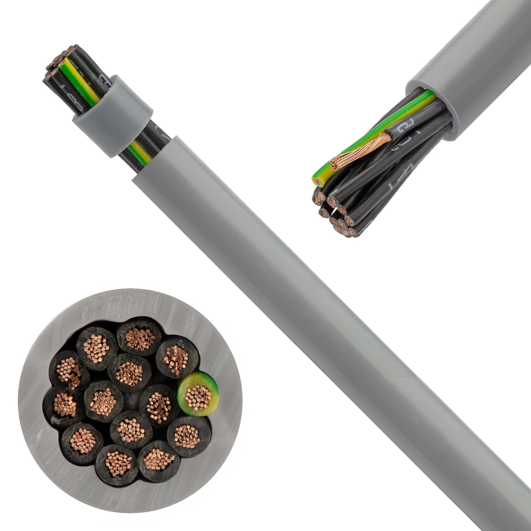 Kabel sterowniczy OPVC-JZ 14x1mm2 szary 300/500V numerowany olejoodporny linka TKD 100m