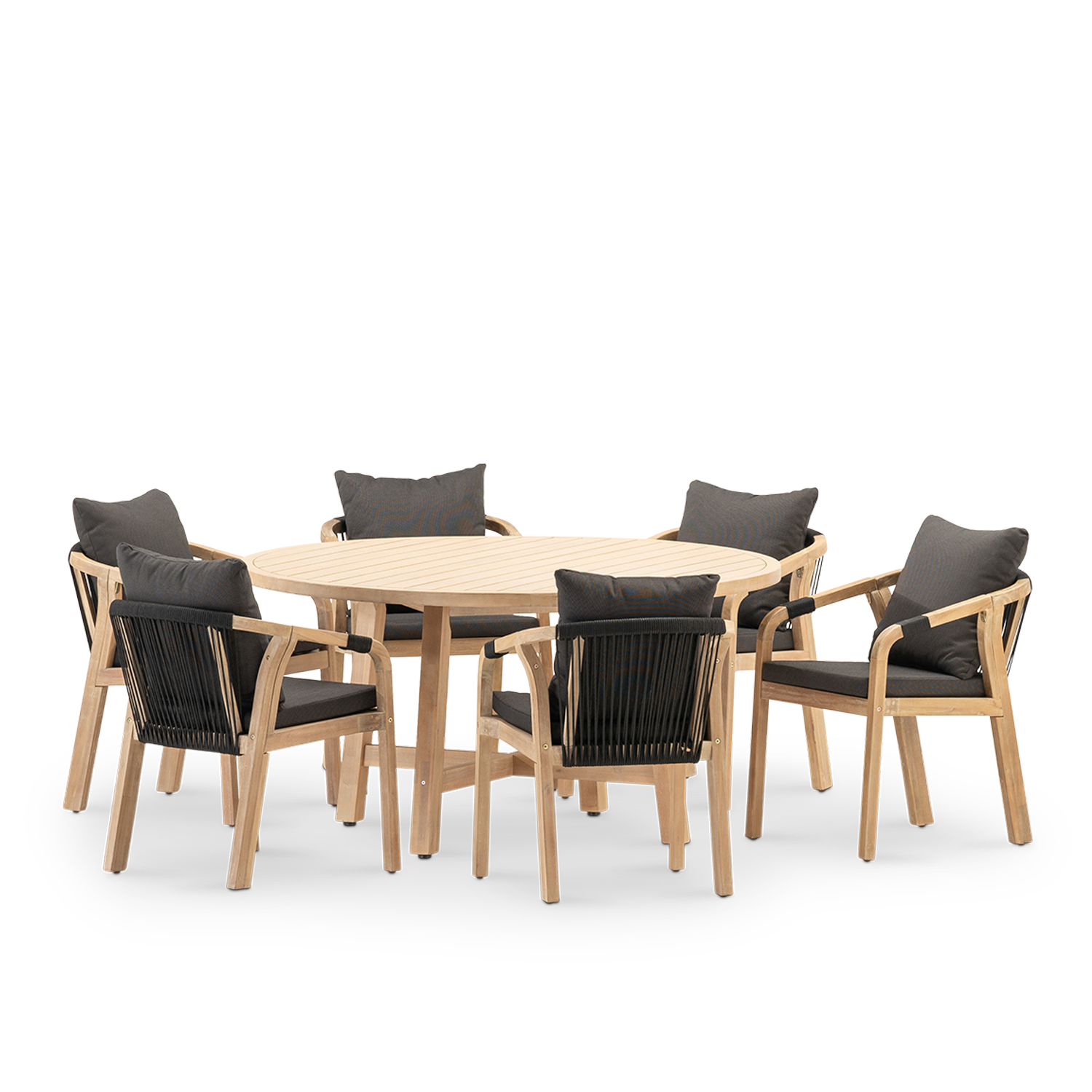 Table ronde en merisier style Louis Philippe et ses 6 chaises assorties
