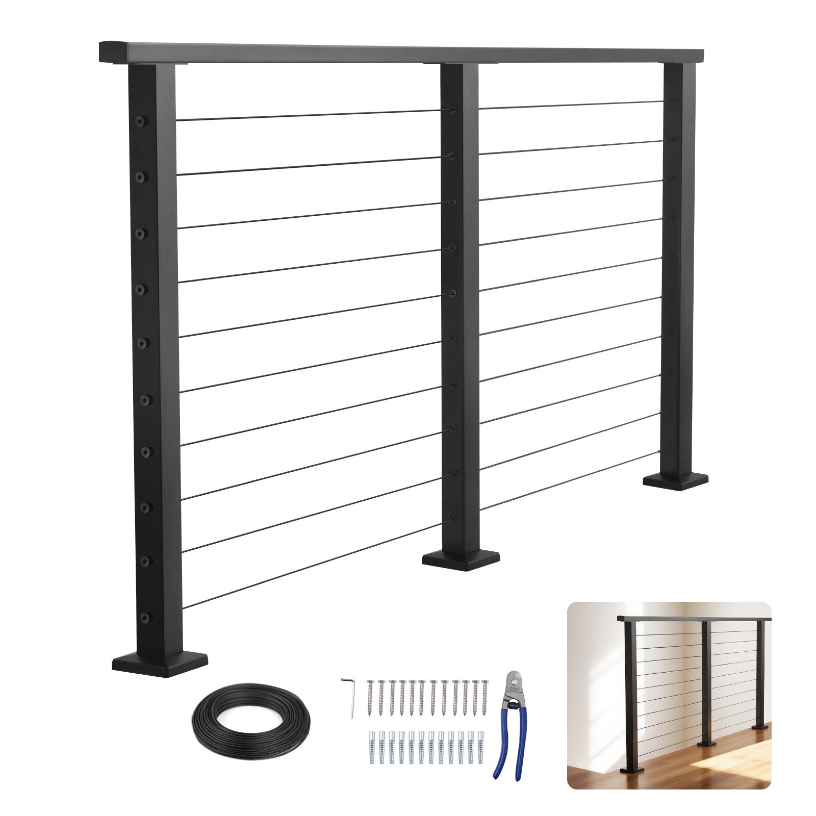Othmro Cavo In Acciaio Inox 304 Con Rivestimento PVC – Diametro 1,2 Mm, Lunghezza 10 M – Resistente E Flessibile Per Ringhiere, Tende, Bricolage E Giardinaggio - 6