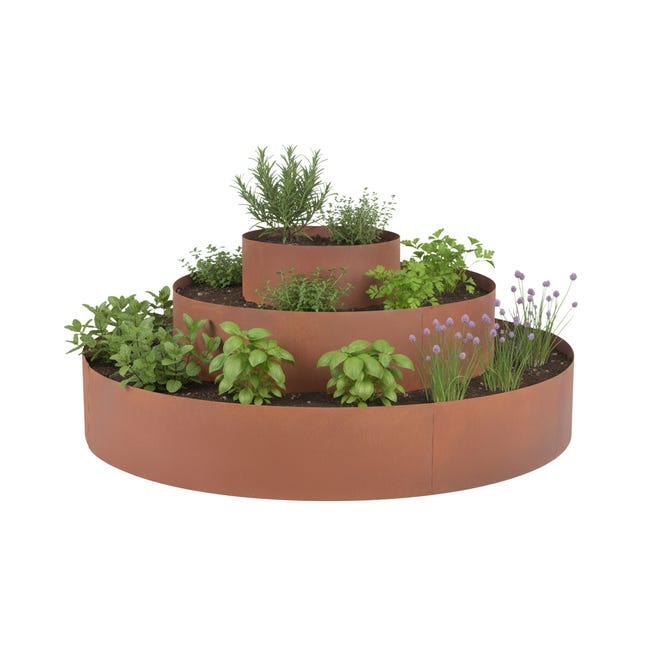 Spetebo Spirale à herbes en plastique anthracite - 52 x 43 cm Spetebo Spirale à herbes en plastique anthracite - 52 x 43 cm