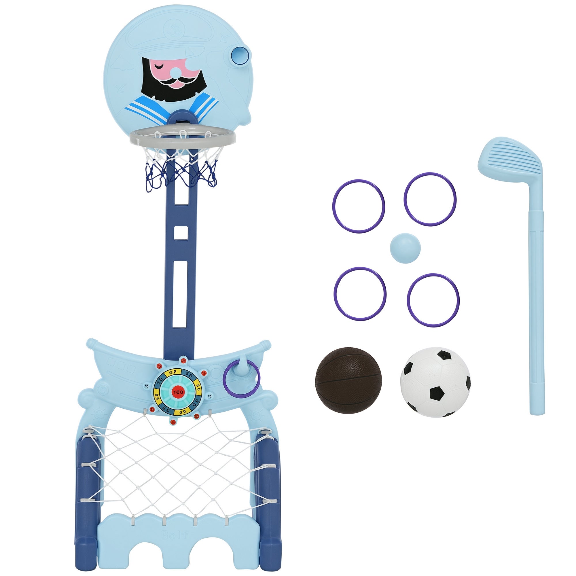 Set Cancha Baloncesto Ajustable Canasta Basketball Infantil PF3955 – Cómpralo en casa