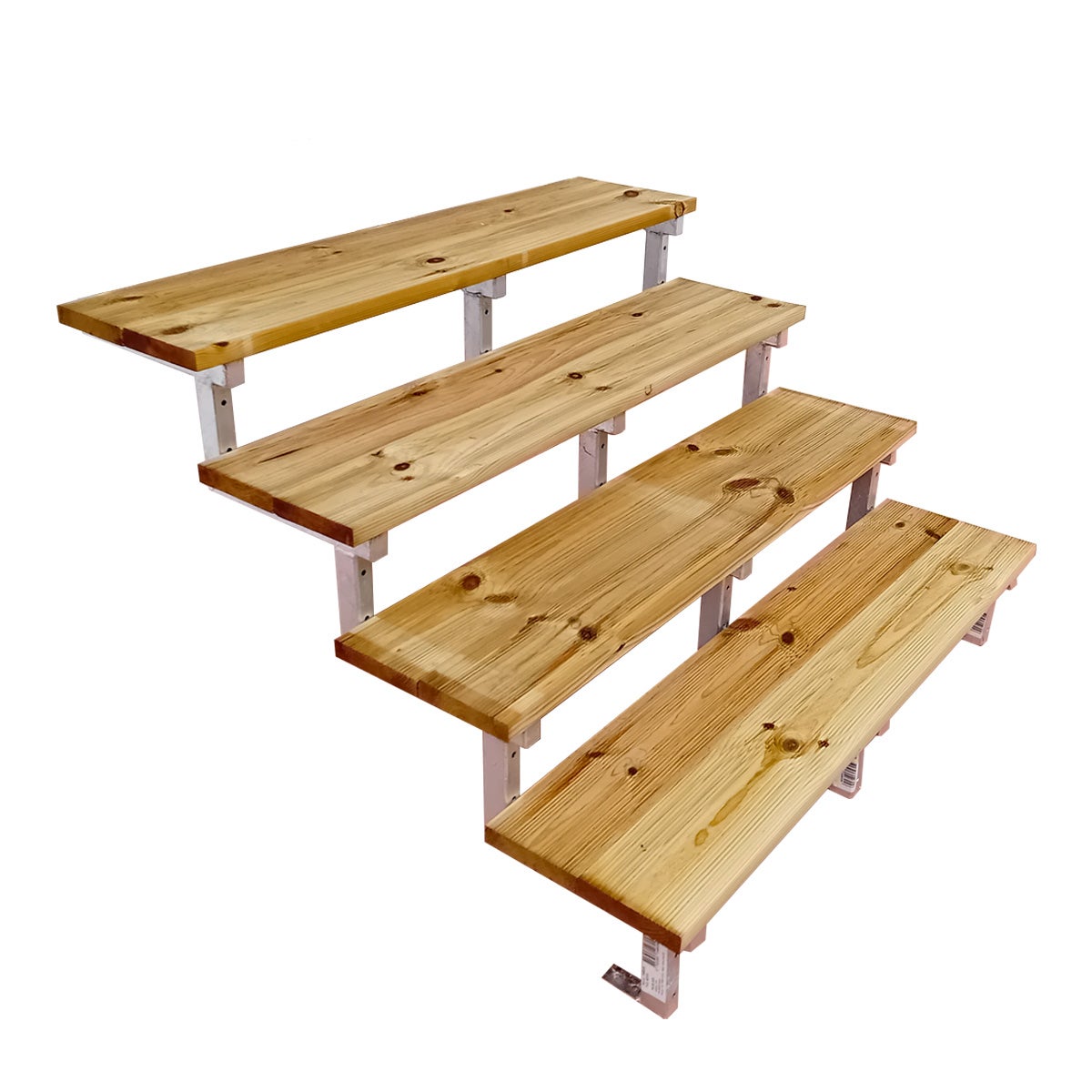Escalier OSLO métal et pin - H 71cm -4 marches -largeur 140cm -- sans ...