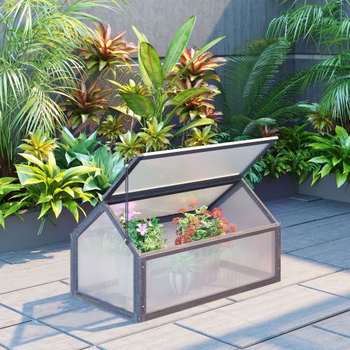 Serre De Jardin En Bois, Mini Serre 90 X 52 X 49,5 Cm, Serre Avec Couvercle Serre De Jardin Translucide Plate Bande Surelevee Resistante A Hiver 97539570 Serre De Jardin En Bois, Mini Serre 90 X 52 X 49,5 Cm, Serre Avec Couvercle Serre De Jardin Translucide Plate Bande Surelevee Resistante A Hiver 97539570