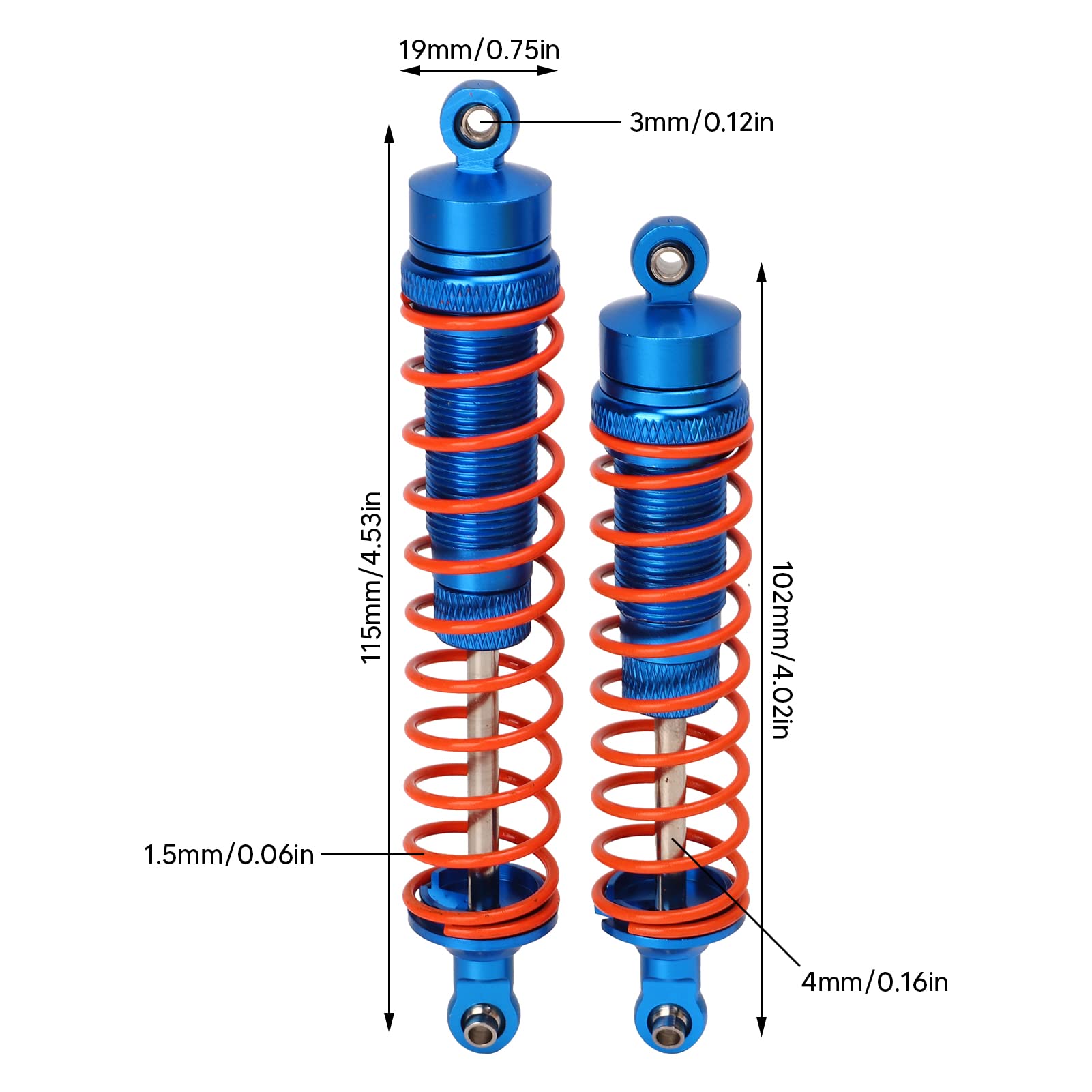 pezzi RC ammortizzatori sospensioni ammortizzatori in lega di alluminio per Traxxas Slash 1/10 RC Short Course Truck (blu scuro) - 7