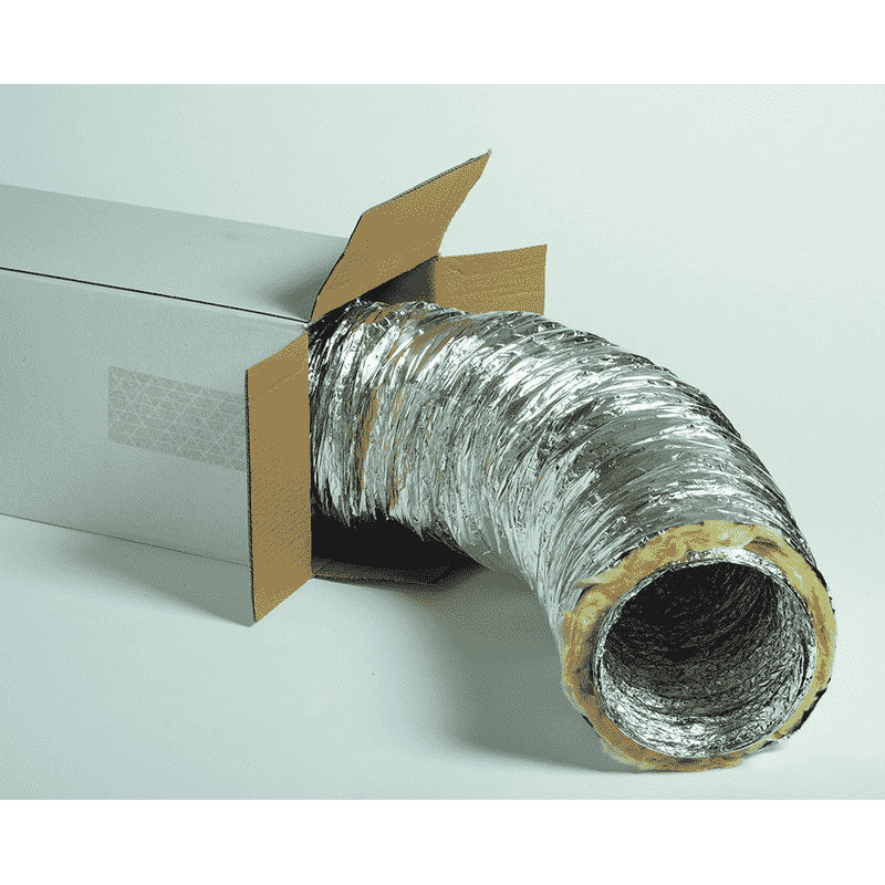 Gaine flexible aluminium isolé phonique M0/M1 laine de verre ép.25 mm 10 mètres - Diamètre (mm): 80 - 4
