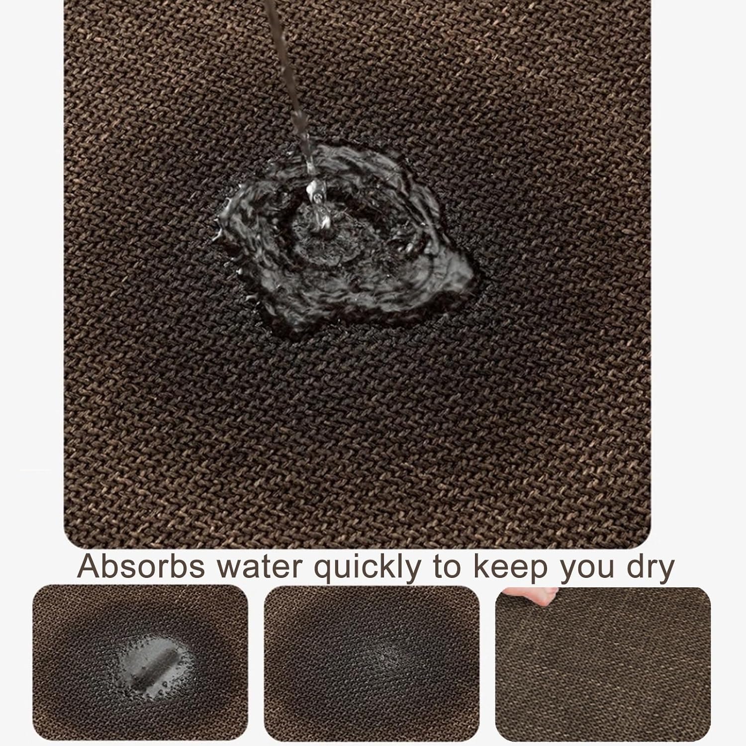 Tappeto Da Bagno Curvo Lavabile – Antiscivolo E Super Assorbente Per Doccia Angolare, Nero (70x40cm)