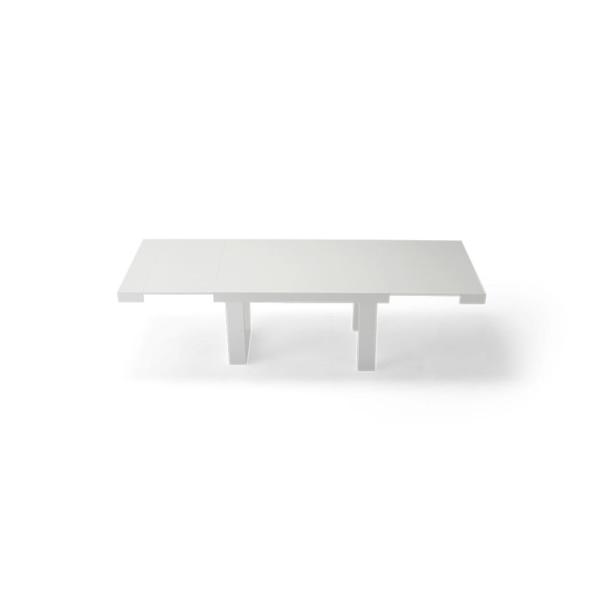 Tavolo soggiorno allungabile 260 cm piano in laminato DIVO Bianco - 3