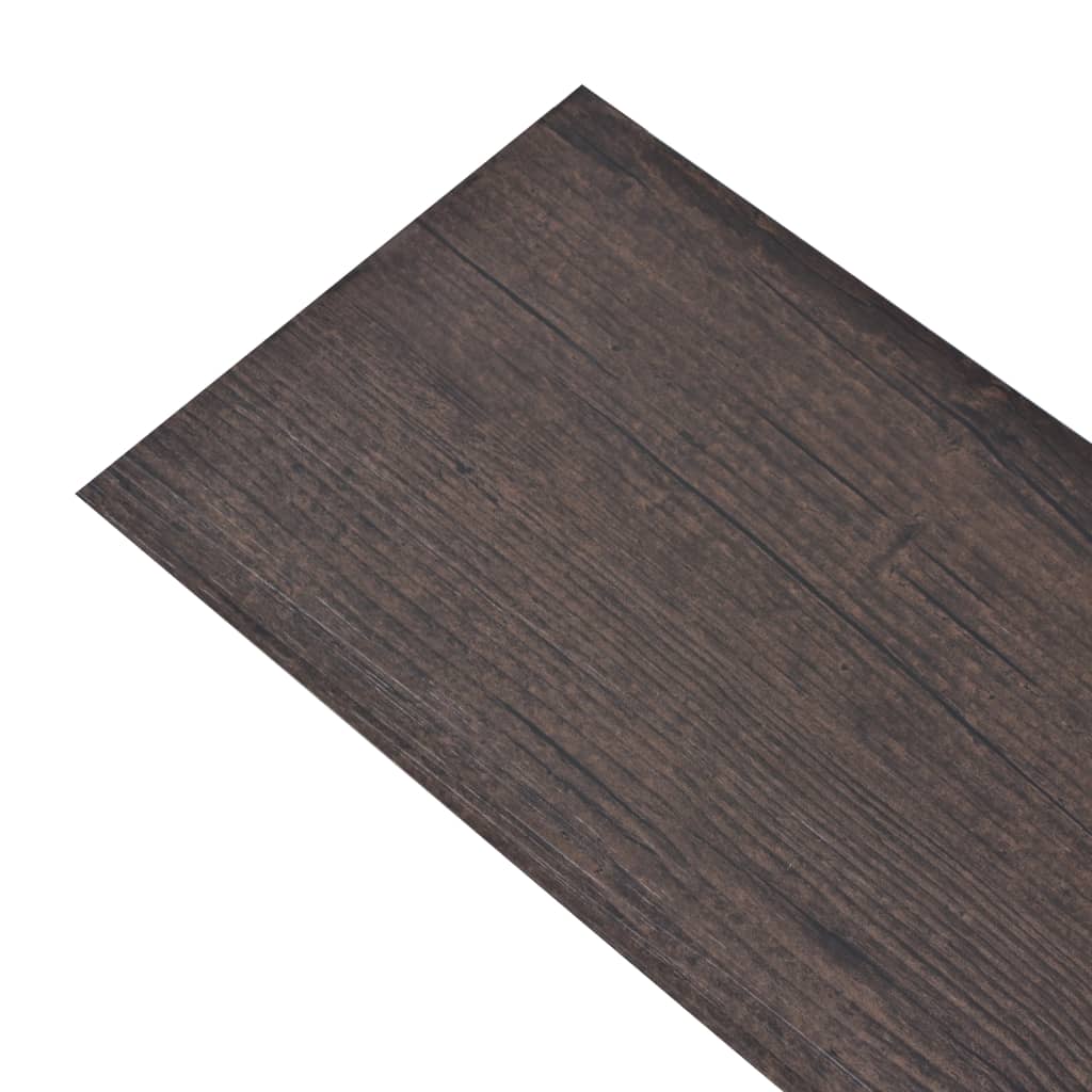 Lamas de suelo de pvc autoadhesivas | tarimas de suelo | tarimas autoadhesivas marrón oscuro 5,02 m² 2 mm cfw98868