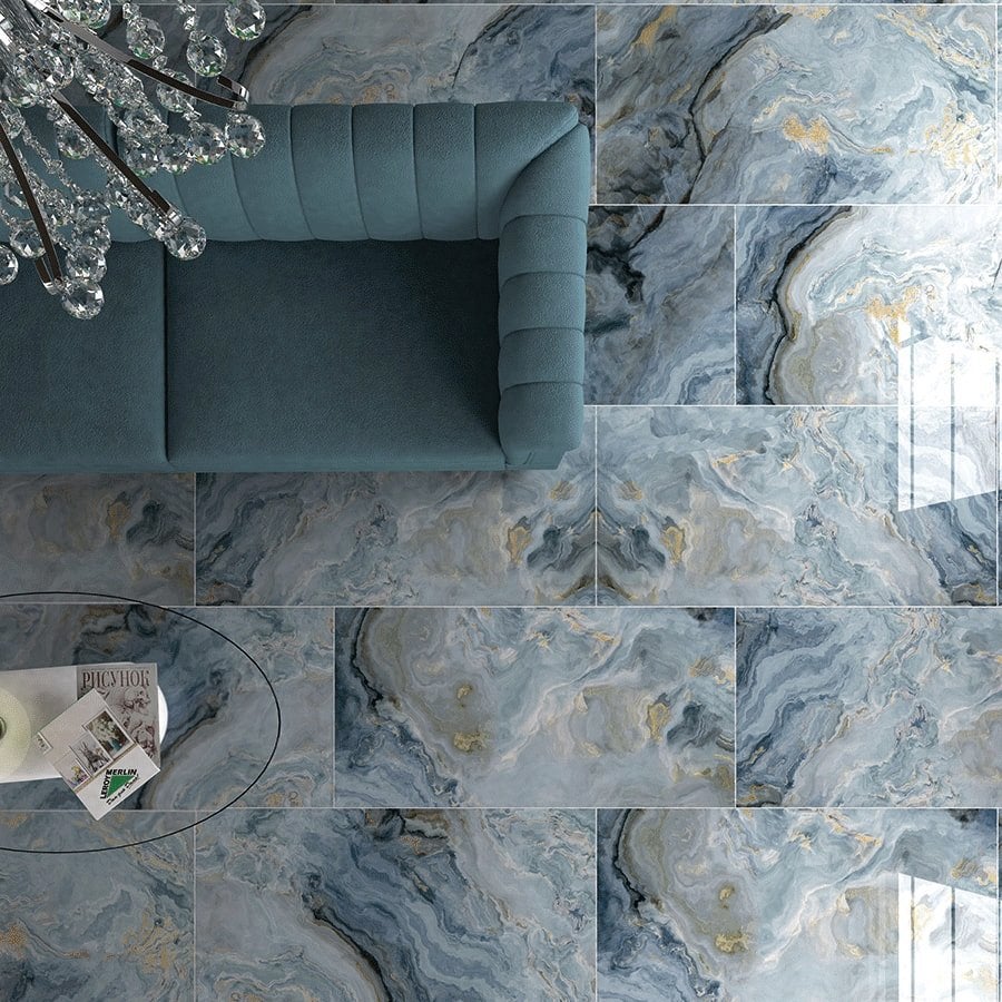 Carrelage sol / mur effet marbre HYPNOS l.60 x L.120 cm Brillant LIMCARO - 2