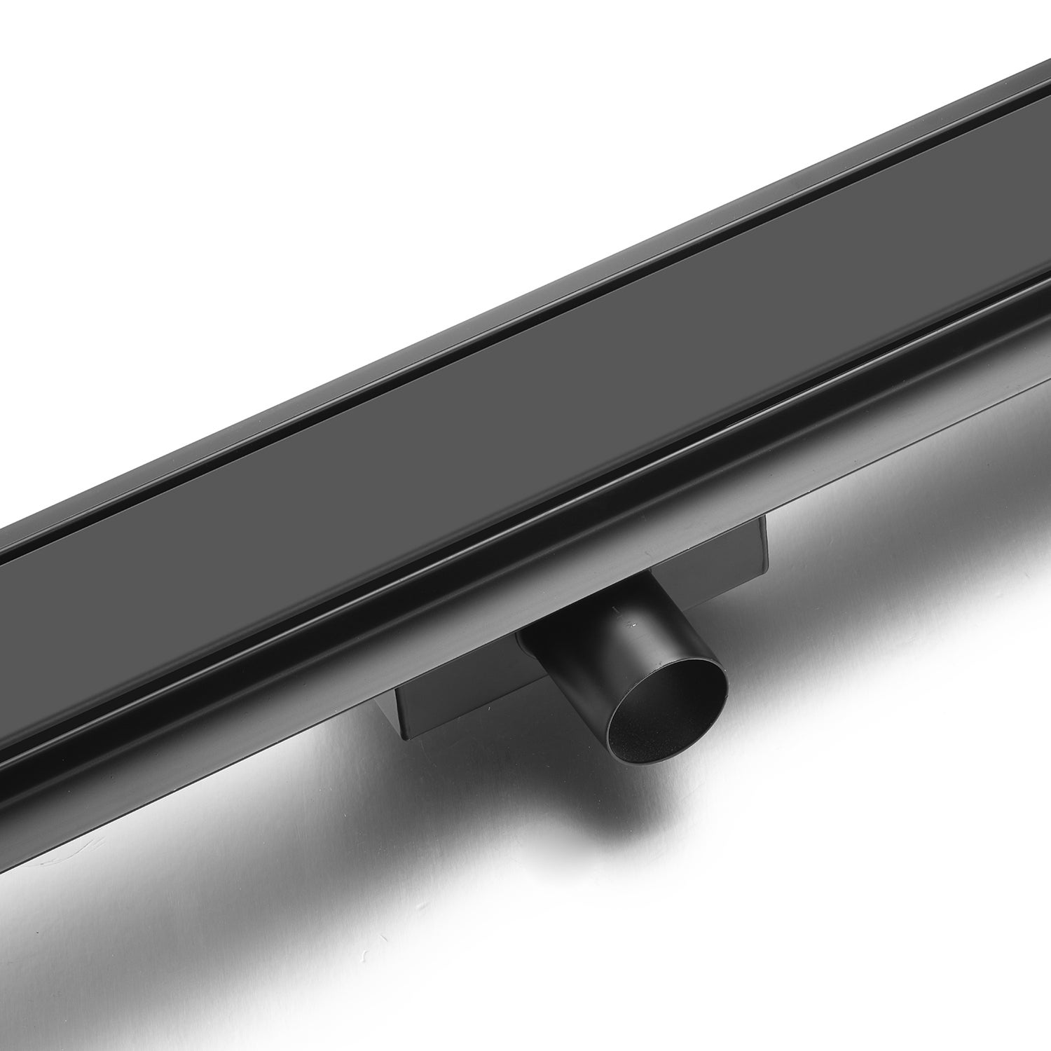 BALNEO - Canal de chuveiro 50 cm - 2 em 1 Canal de chuveiro 50 cm com sifão DUPLEX NEXT - Canal linear em aço inoxidável AISI 304 Preto - 4