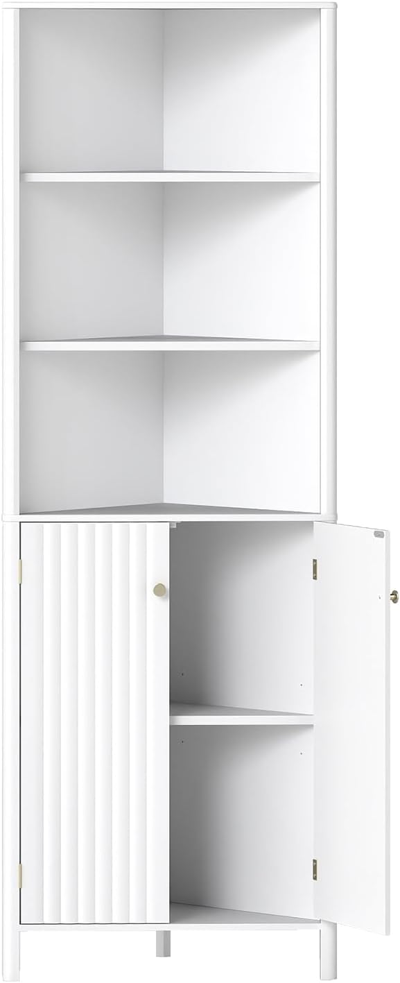 GIANTEX Armoire De Salle De Bain Murale Noire - 1 Porte, 2 Étagères Réglables + Compartiment Ouvert