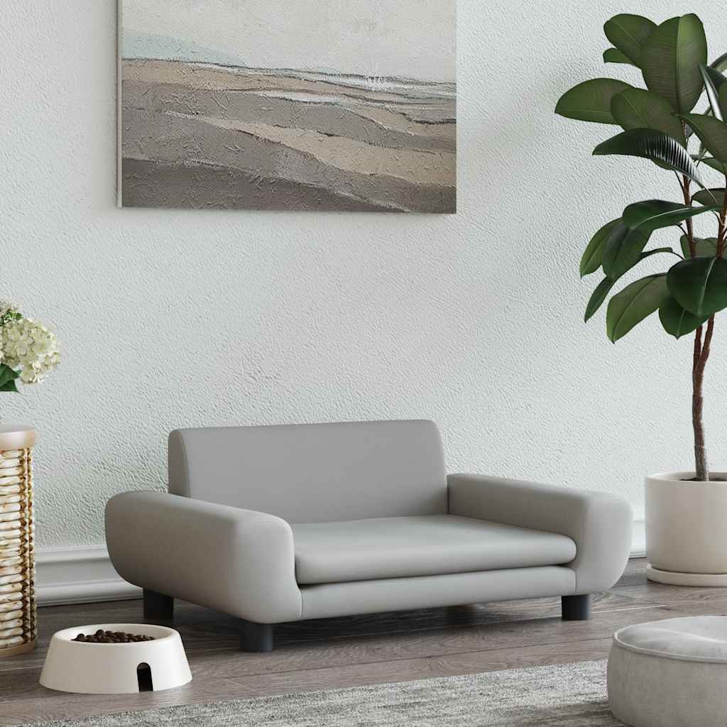 Legowisko dla psa, jasnoszare, 70x45x33 cm, aksamitne vidaXL