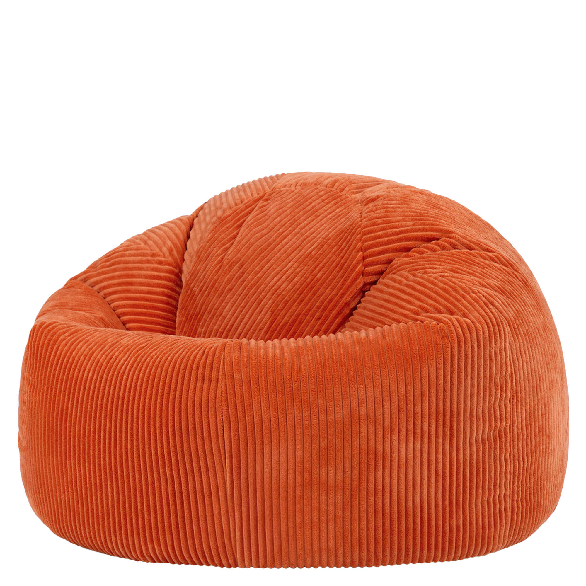 LiveDeco Pouf A Pera In Velluto A Coste Marrone, Sfoderabile, Con Riempimento In Polistirolo Certificato M1, BiG52 - 2