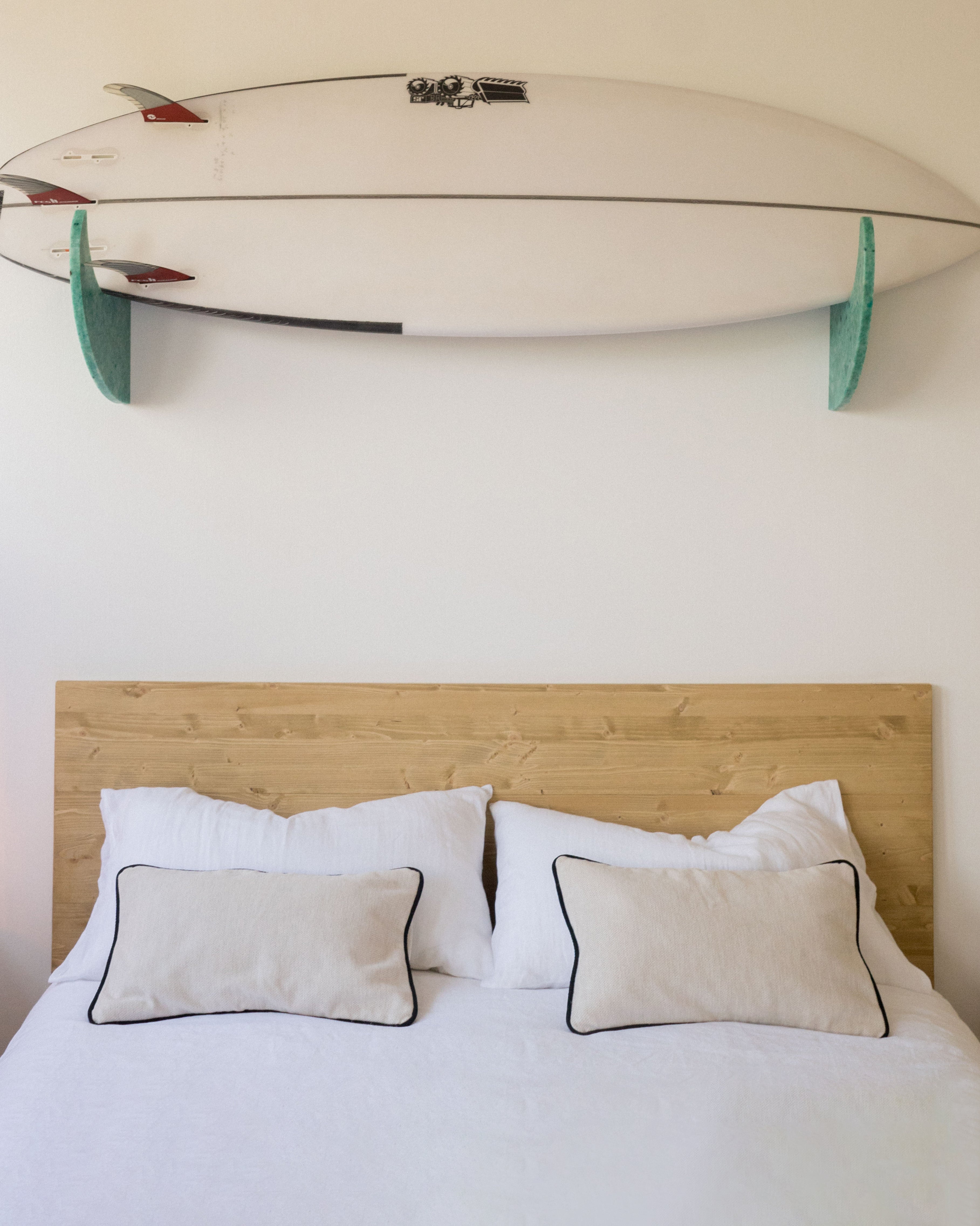 NALA Testata per letto da 190 cm in legno di abete beige HANNUN - 2