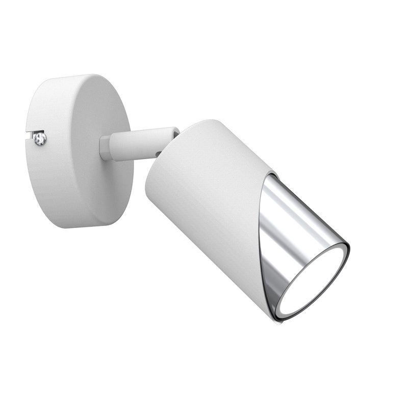 Reflektor sufitowy spot natynkowy Shift okrągły biały mat-chromowany 1xGU10x15W wym: 17 x 8 x 8 cm metal Luminex