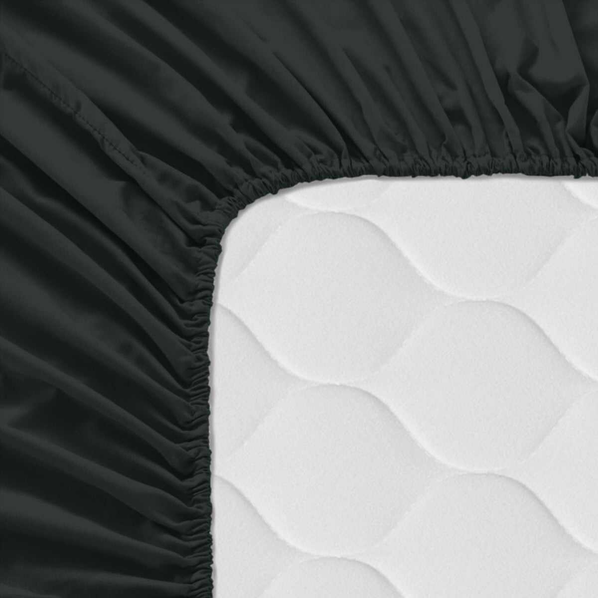 Basic Drap-housse Noir 140x200 - 6