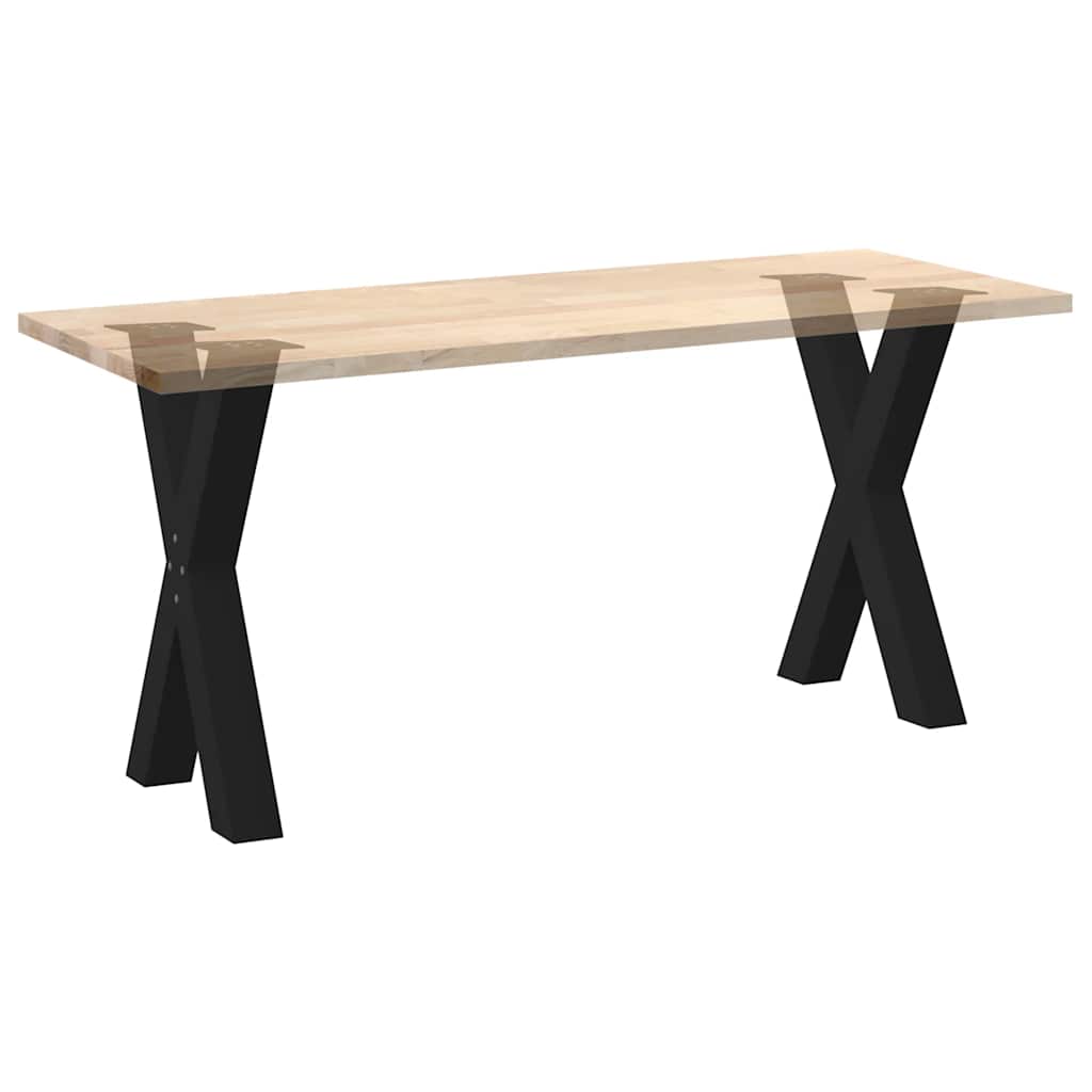 Maison Exclusive - Pieds de table à manger en forme de X, 2 pièces, noir, 50 x (72-73) cm, acier - 8