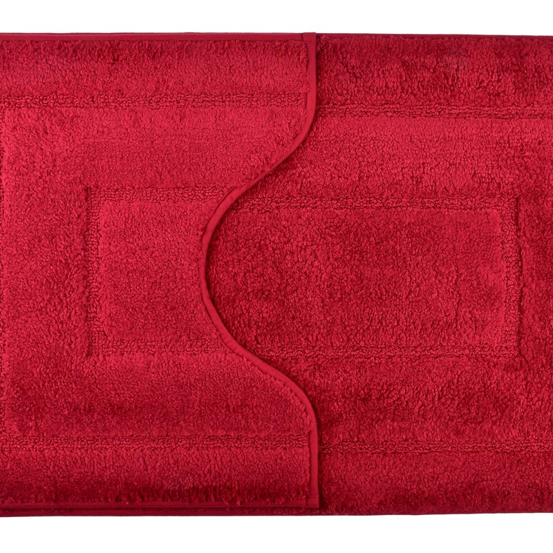 zac komplet 2 dywaników łazienkowych 50x40/50x80cm czerwony