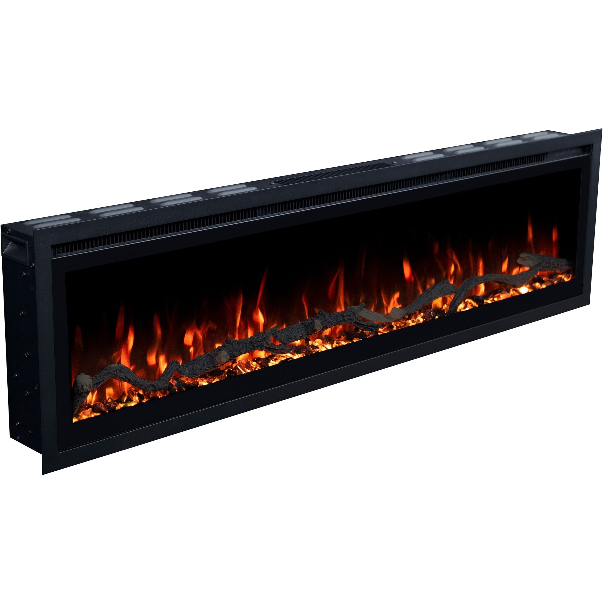 Cheminée électrique Emotion Flame Regal 106 - feu premium - murale et encastrable - 106x35x12 cm - cheminée LED décorative avec chauffage 900/1800 W - 8