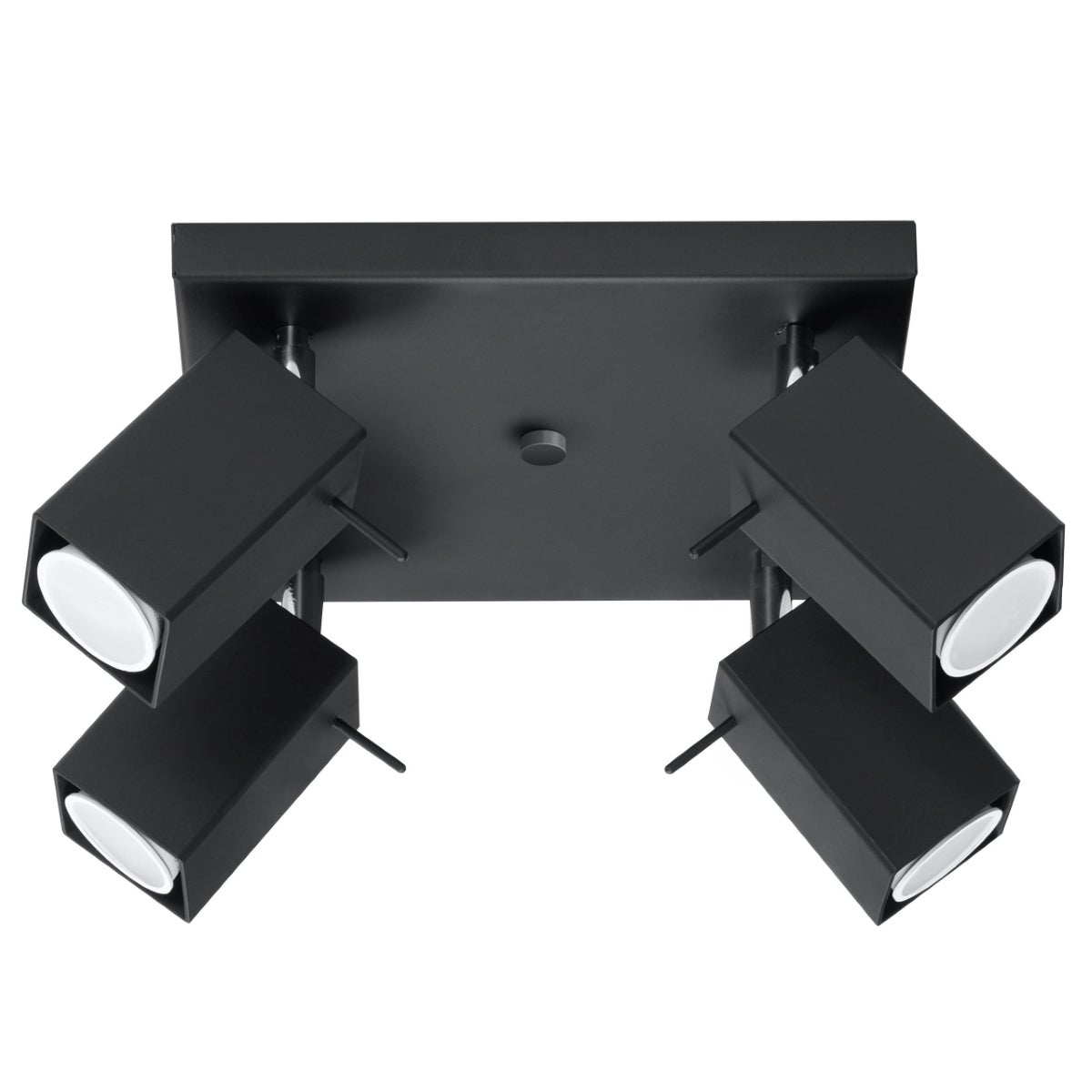 Plafonnier 4 spots LED orientables dim to warm blanc ou noir