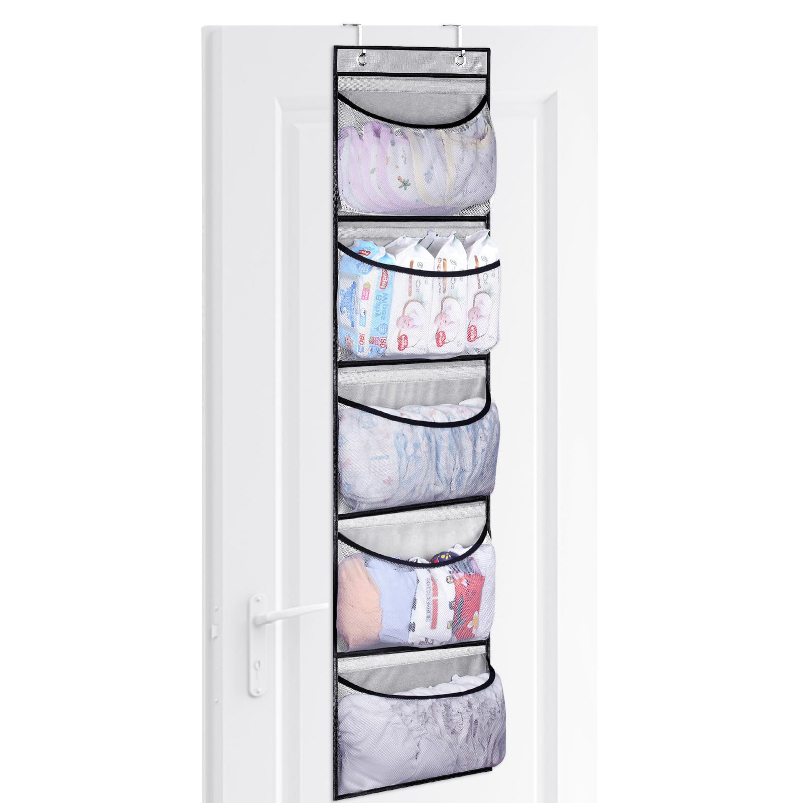 Lot De 2 étagères Suspendues,Organisateur Pour Armoire De Rangement Suspendu Gris 82611337