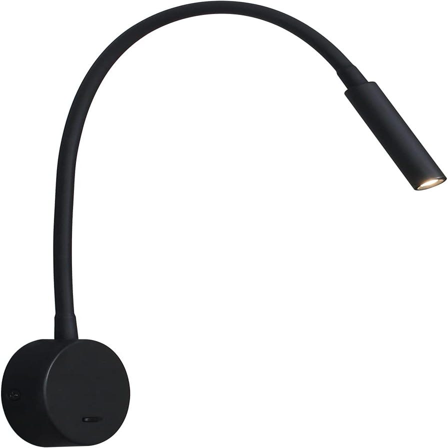 Applique De Lecture Noir Lampe Col De Cygne Flexible LED 3W 3000K Applique De Lecture Noir Lampe Col De Cygne Flexible LED 3W 3000K