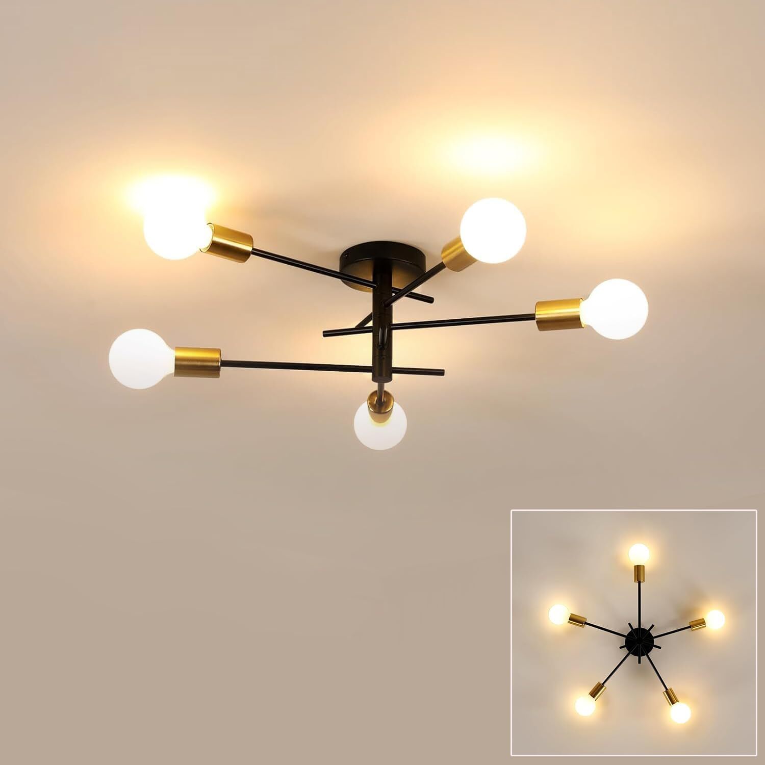 DRFTZDF Lámpara De Araña Vintage Negra De 3 Luces Ajustables En Altura Para Comedor E Isla De Cocina, Lámpara Colgante Decorativa Con Base E27 (redonda