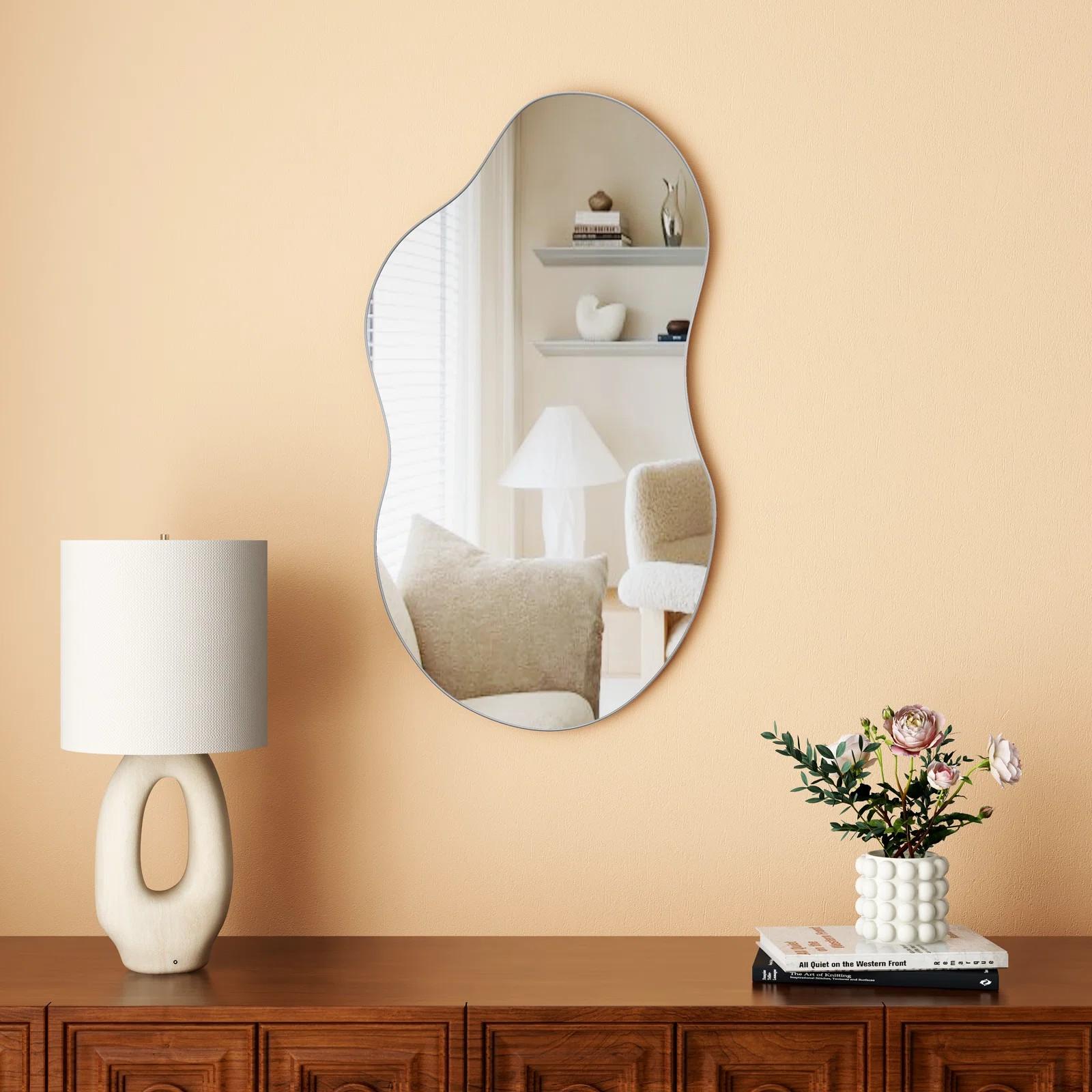 Miroir Mural en Macramé, Miroir Mural Boho Art Fait À La Main avec
