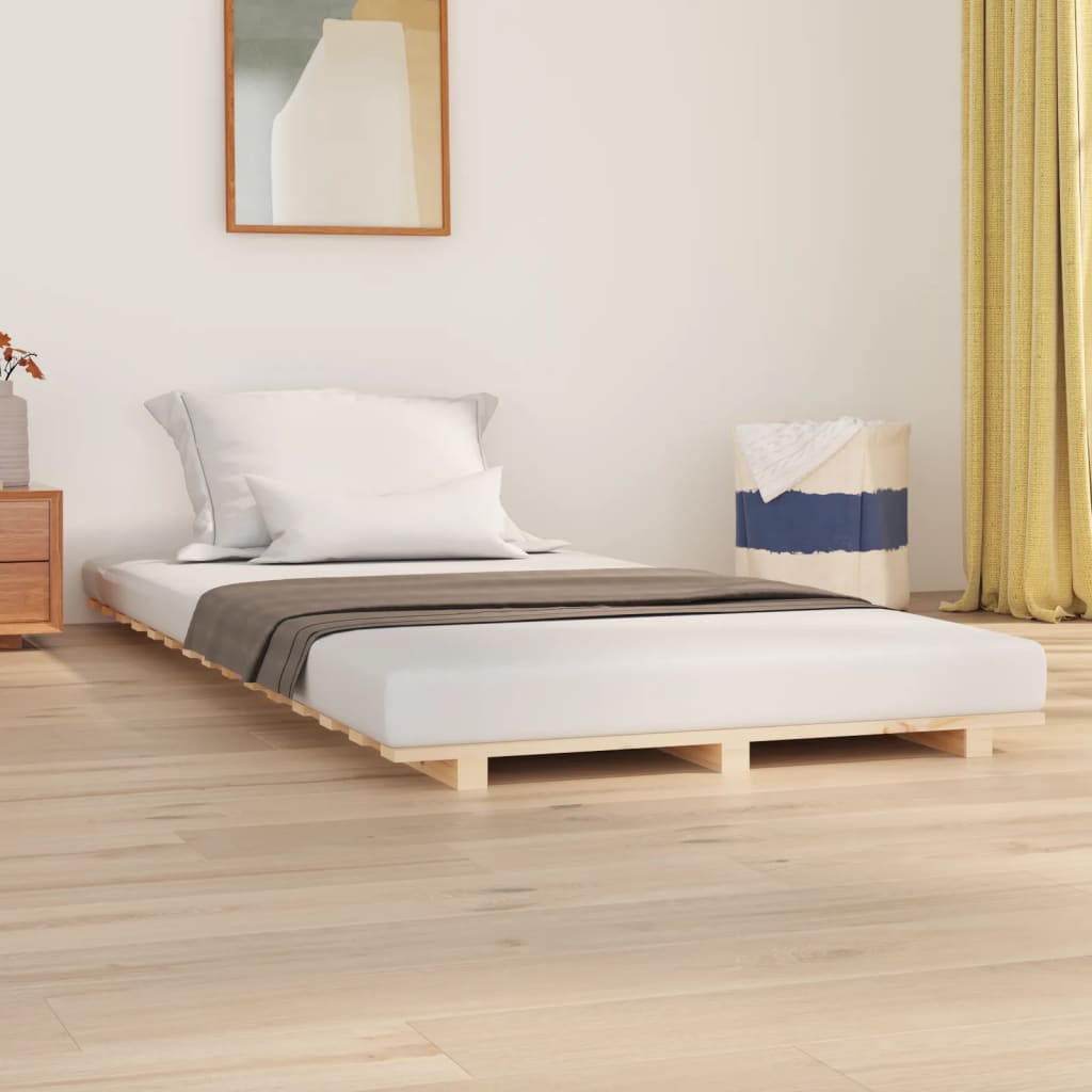 Łóżko Drewniane Rama Łóżka Sofa Brązowe Do Sypialni Pokoju 100 x 200 cm