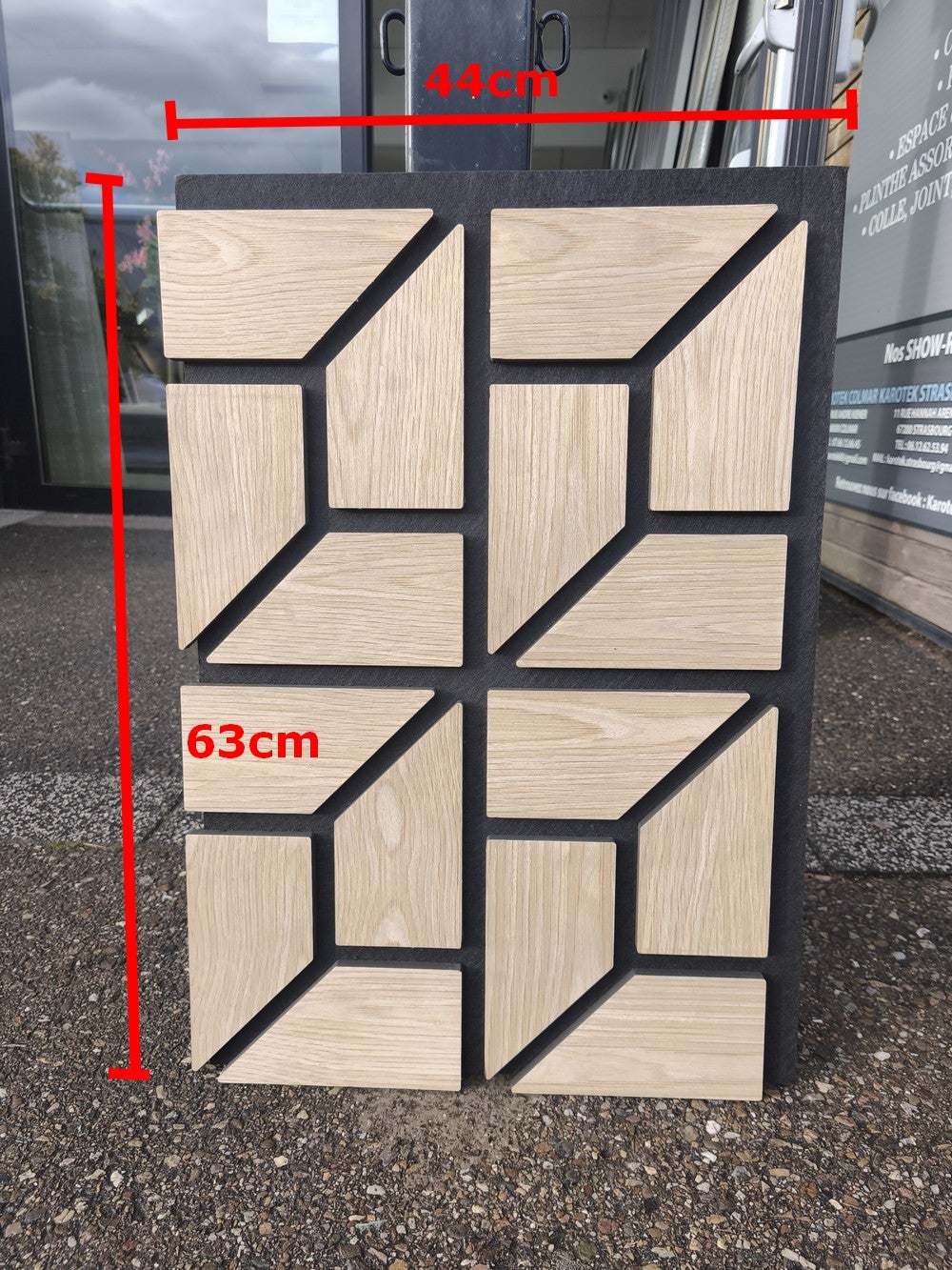 Panneaux Décoration Motif White Oak 63x44cm avec feutre acoustique - 2