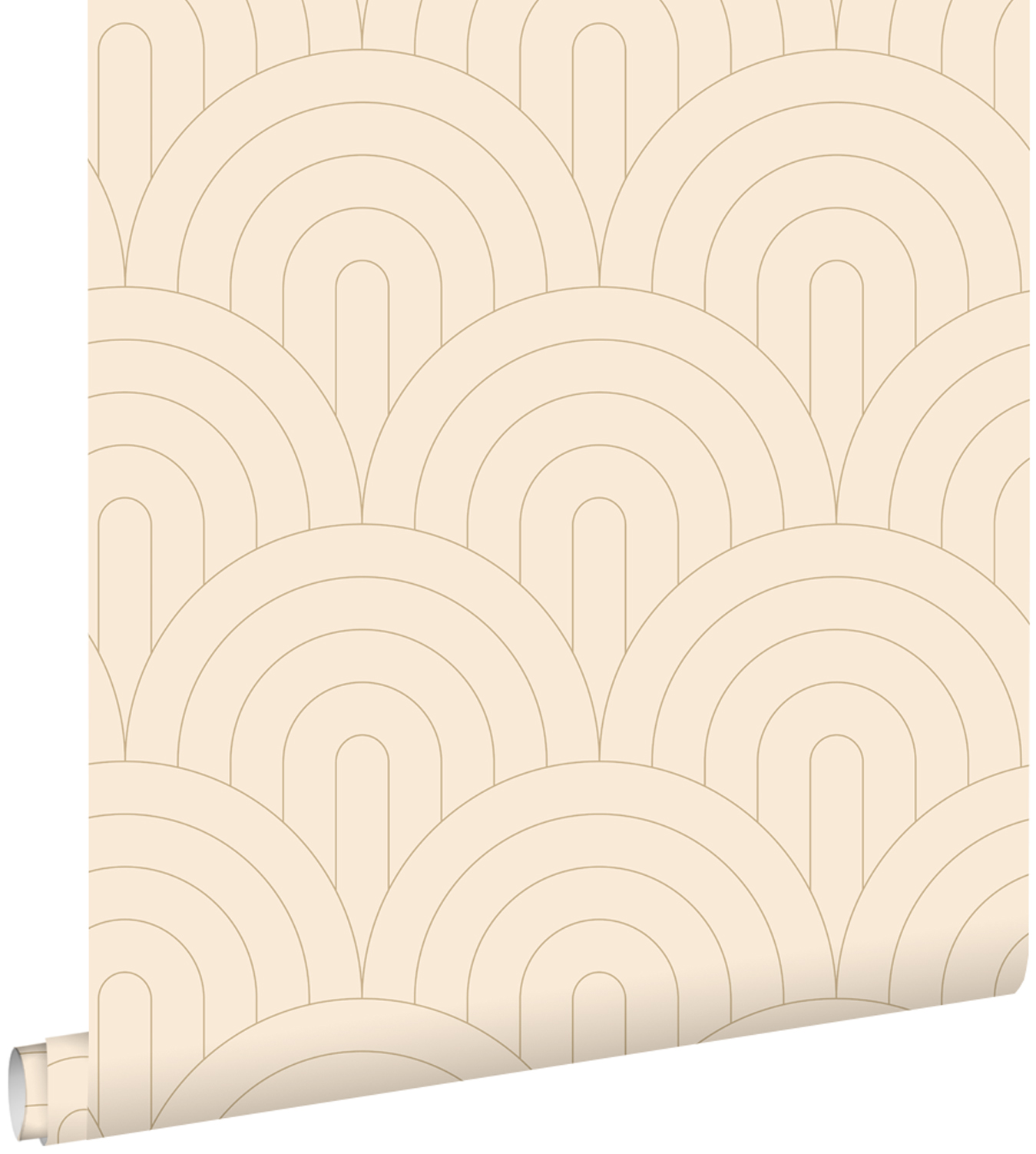 Papel pintado arte deco beige - 50 x 900 cm - estahome