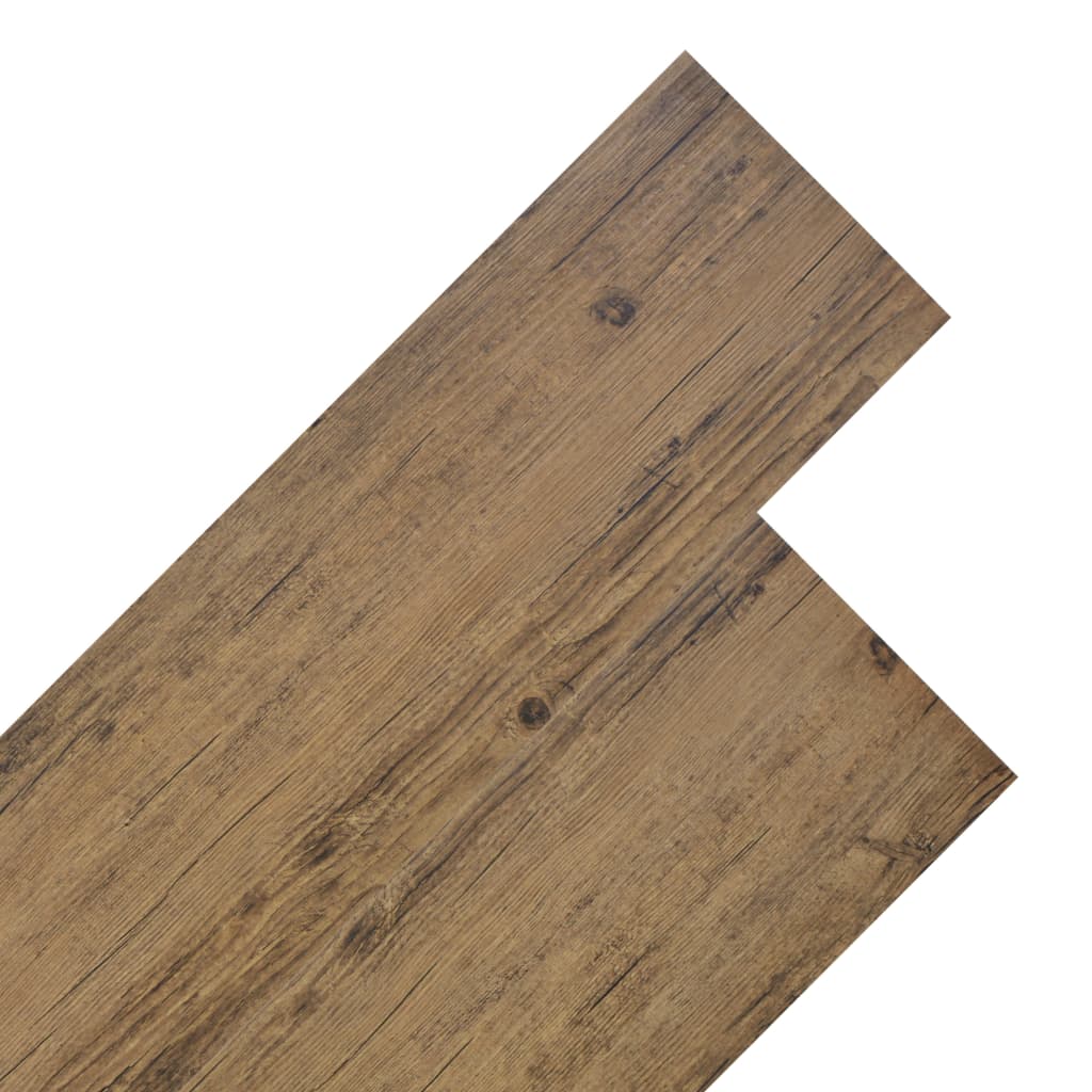 Maison exclusive - lamas de suelo no autoadhesivas pvc marrón nogal 5,26 m² 2 mm