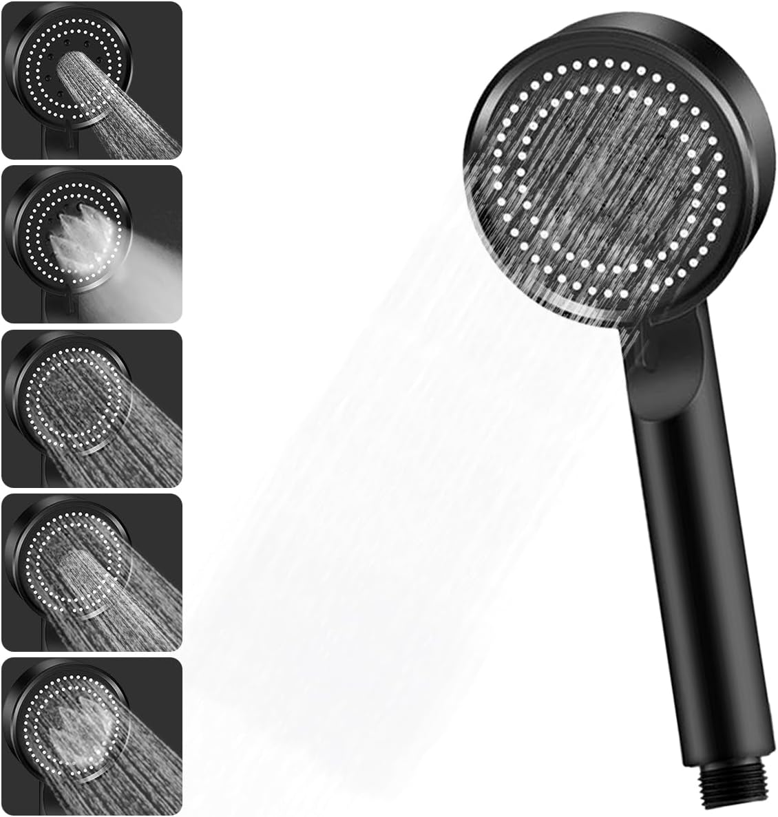 Cobbe Pommeau De Douche Filtrante Haute Pression - 20 Couches - 5 Modes - Flexible 1,5M - Chrome