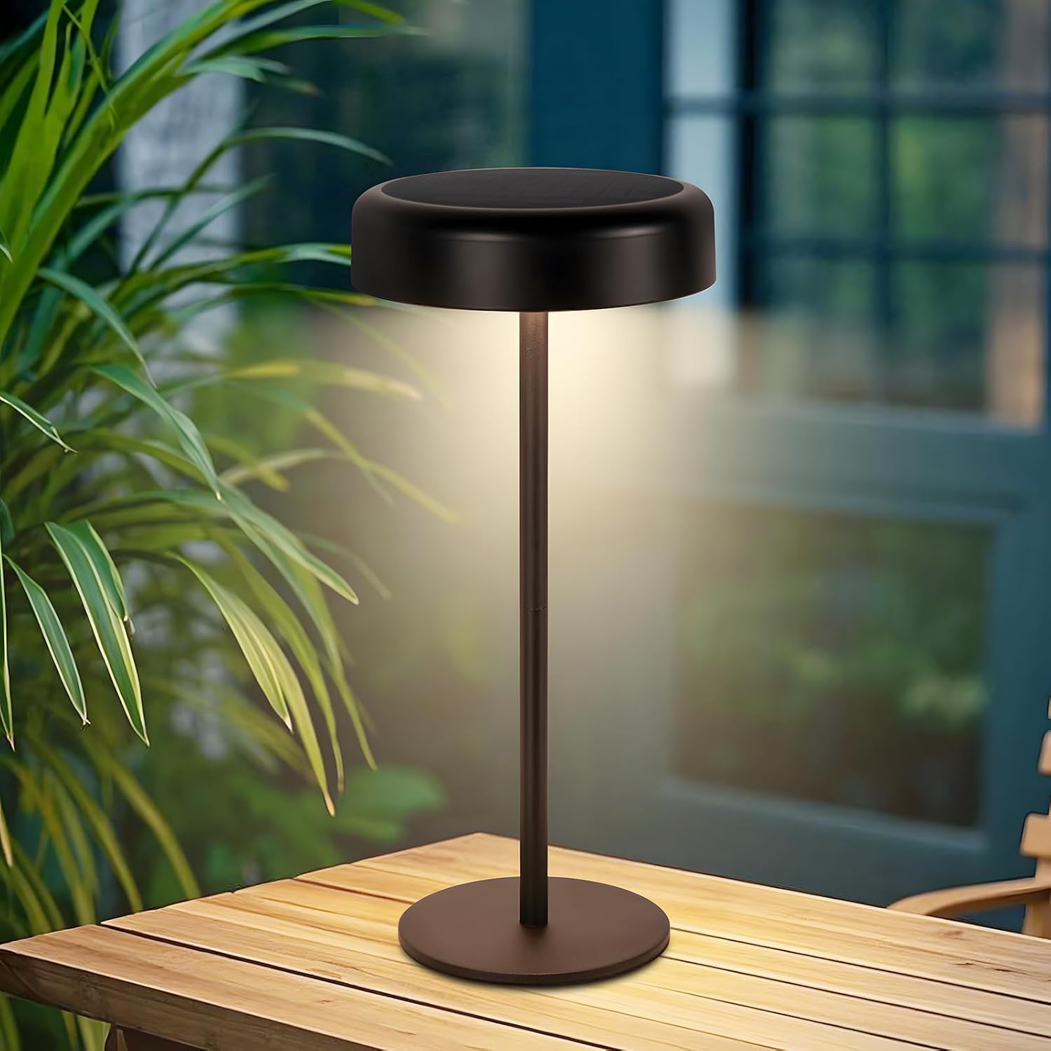 ZMH Lampa stołowa LED z ściemniaczem dotykowym, czarna, bateria 3600 mAh i funkcja ładowania USB