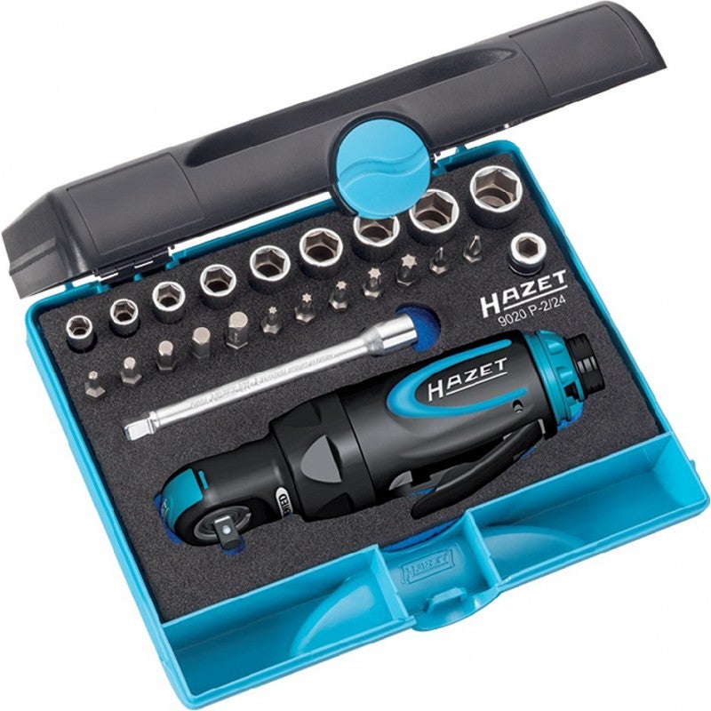 Hazet 9020P-2/24 Jeu de Mini-clés a rochets carré creux 6,3 mm hexagone ...
