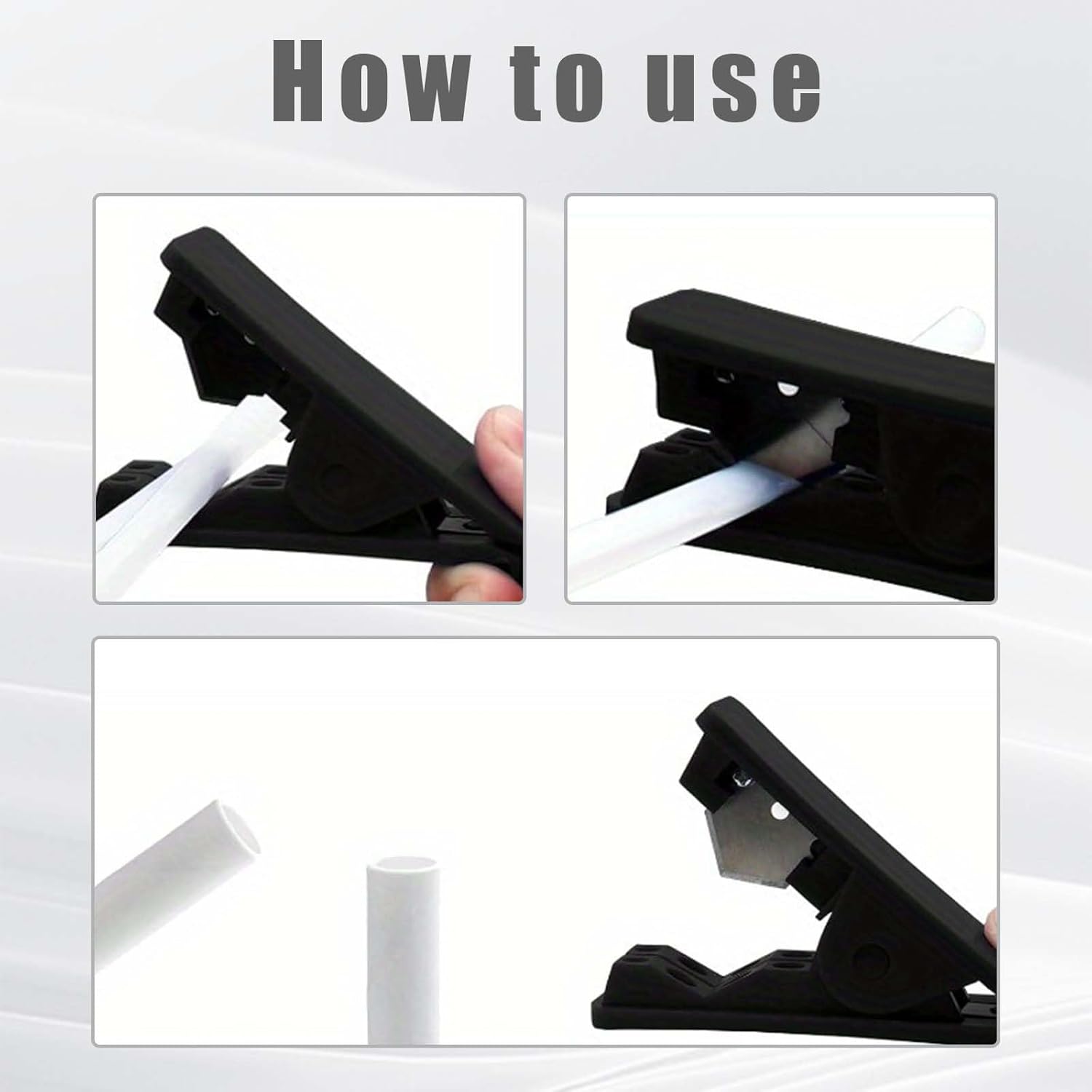 Set di 6 tagliatubi in plastica, tagliatubi in nylon, tagliatubi in silicone, tagliatubi in gomma, utensile da taglio in nylon, tagliatubi in PVC - 4