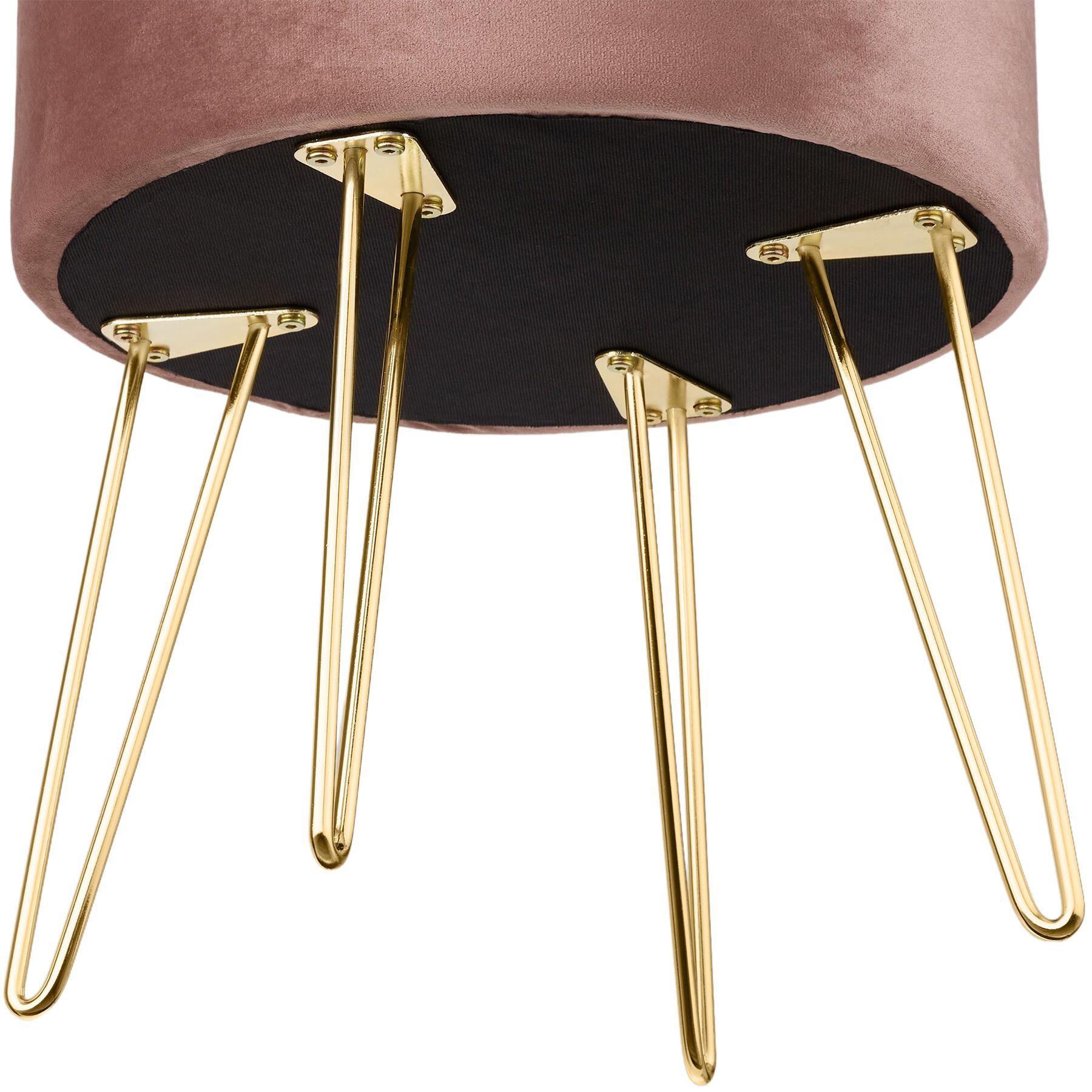 Tabouret avec espace de rangement en bois MDF aspect velours TECTAKE - 5